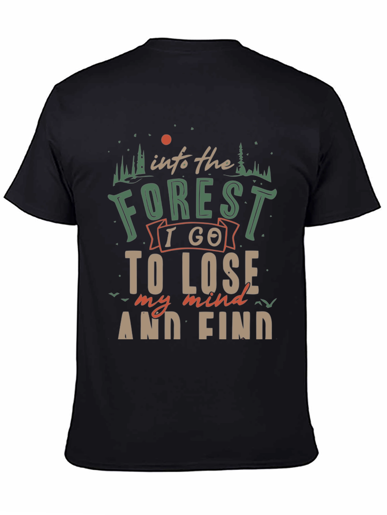 Black Into The Forest Graphic T-Shirt view 4