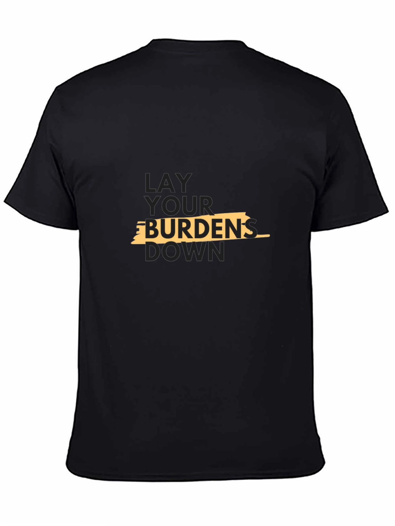 Black Lay Your Burdens Down Graphic Tee view 4