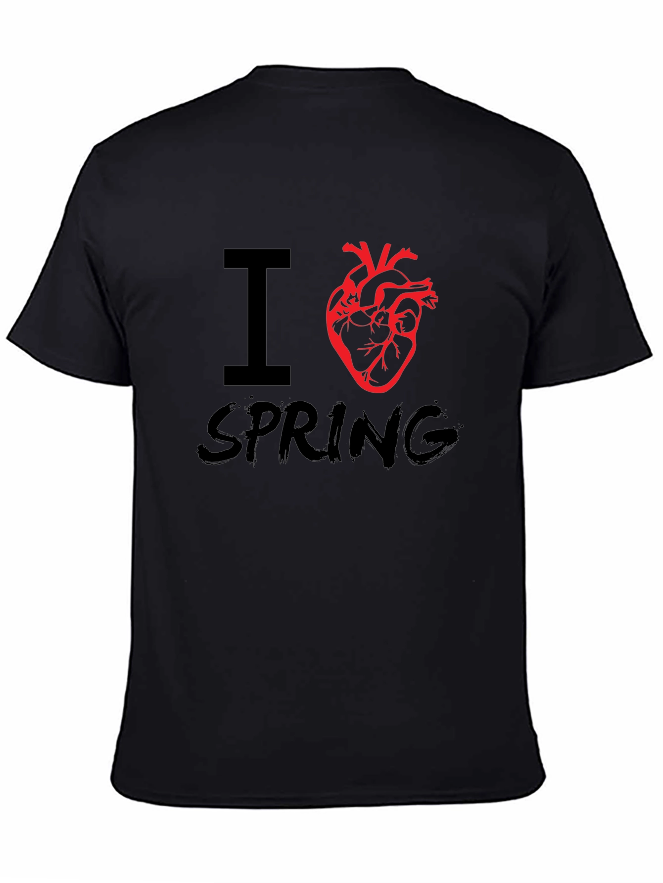 Black I Heart Spring Graphic Tee - Black view 4