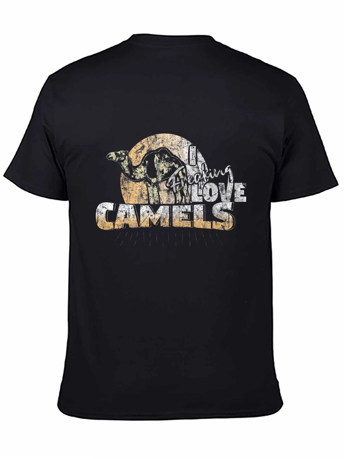 Black I Freaking Love Camels Graphic T-Shirt view 4