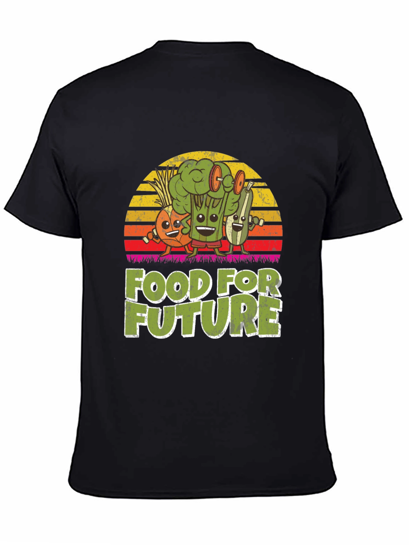 Black Food For Future Vegan Graphic T-Shirt view 4