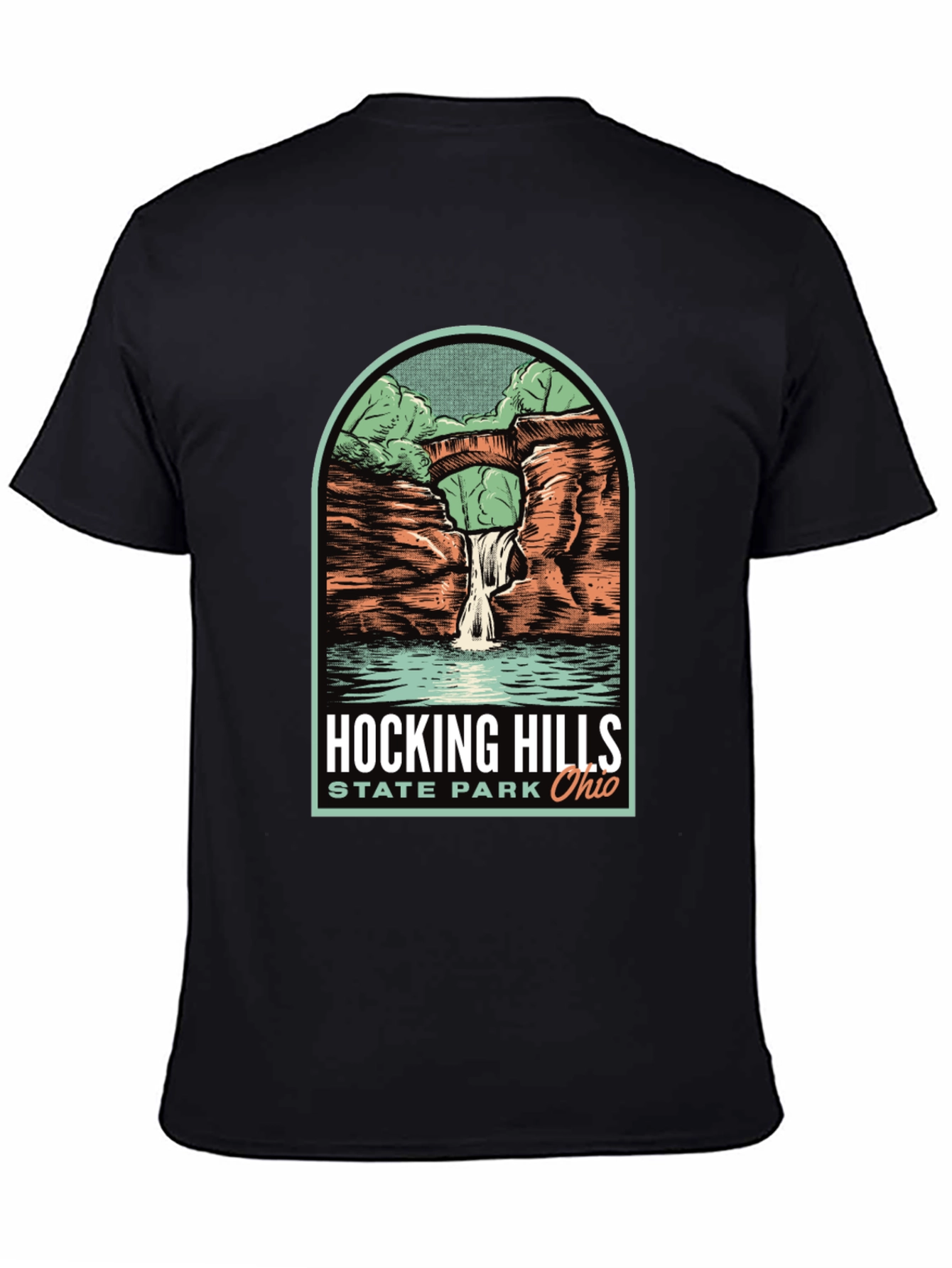 Black Hocking Hills State Park T-Shirt view 4