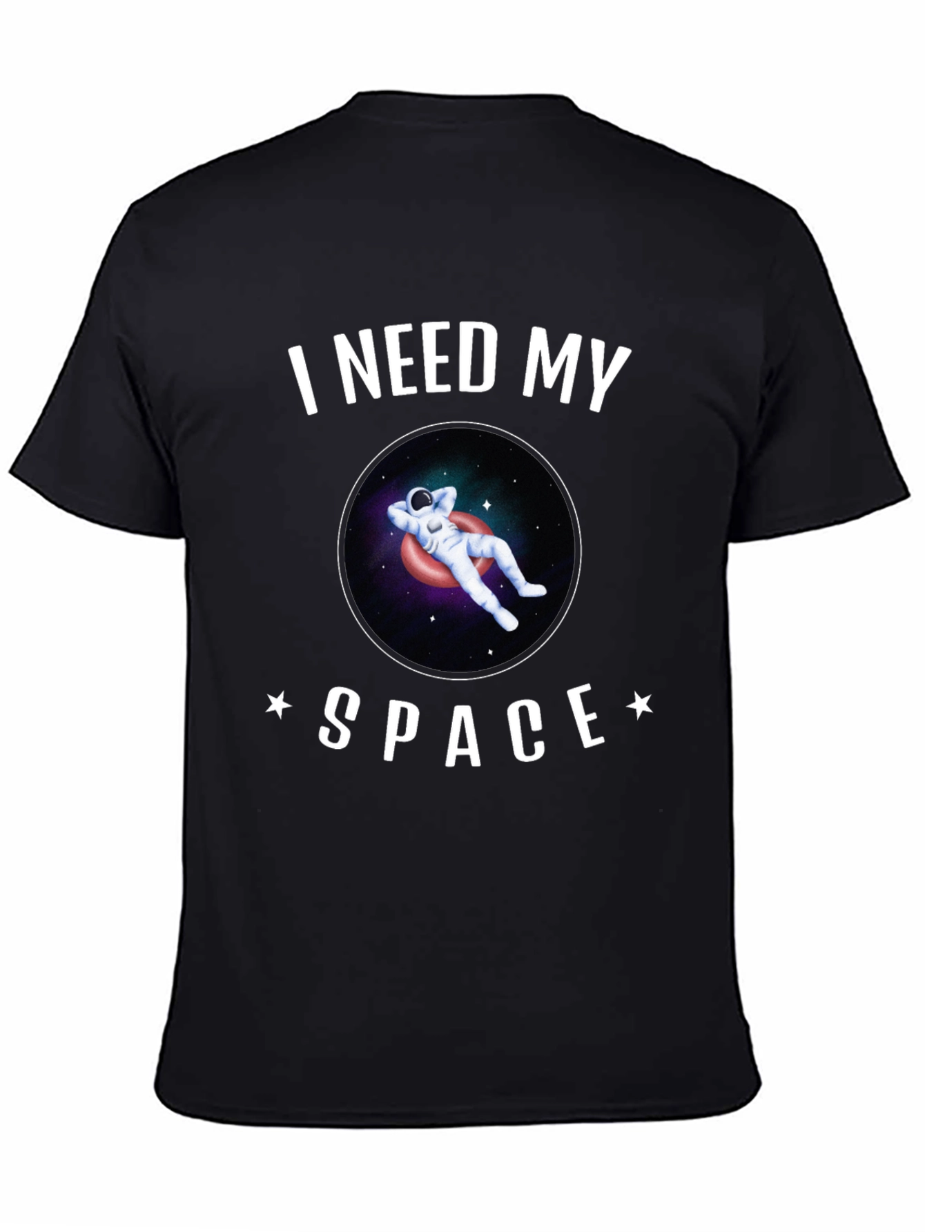 Black I Need My Space Graphic T-Shirt view 4