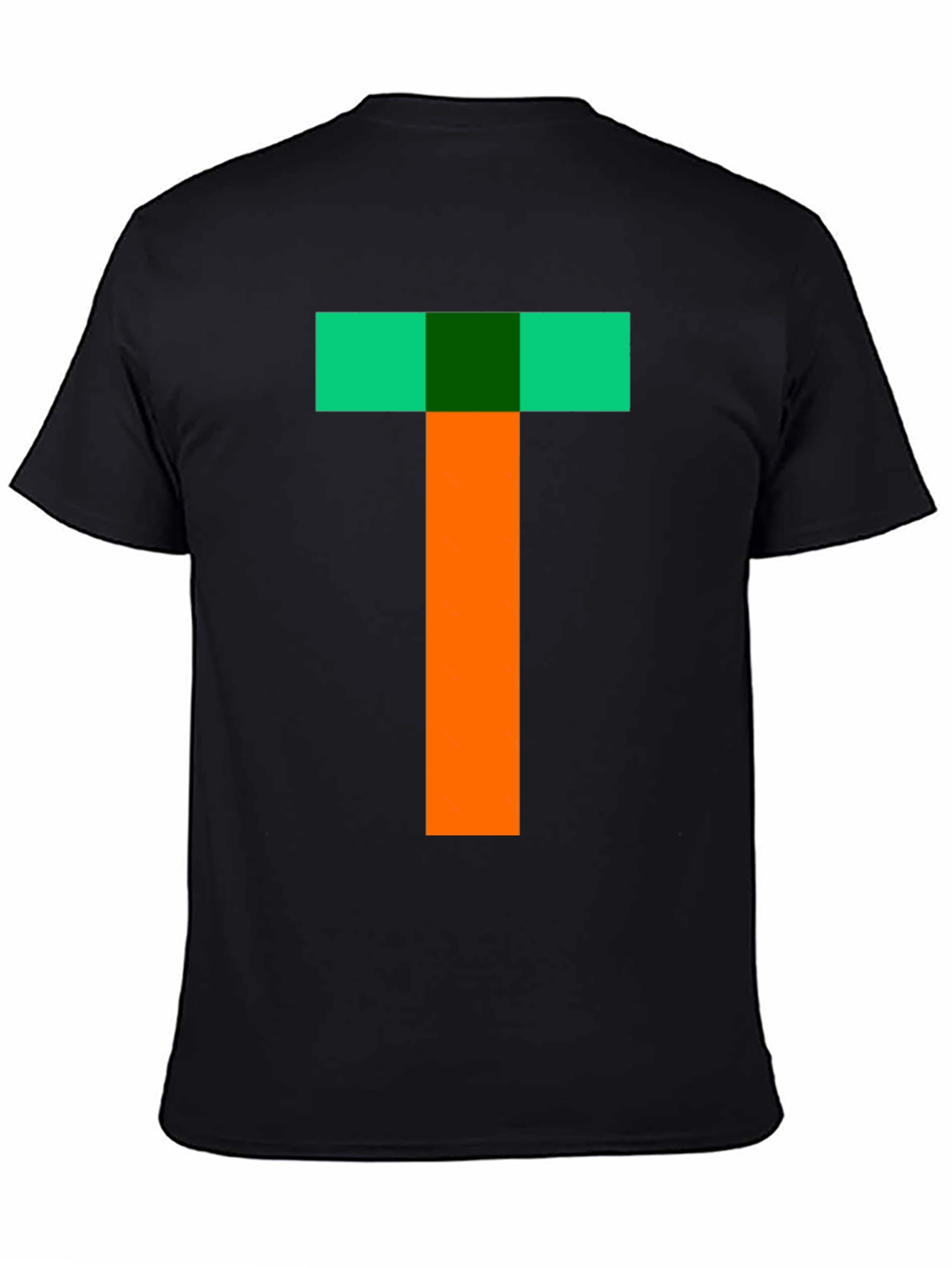 Black Pixelated T Shirt - Cool Retro Gaming Style Tee view 4