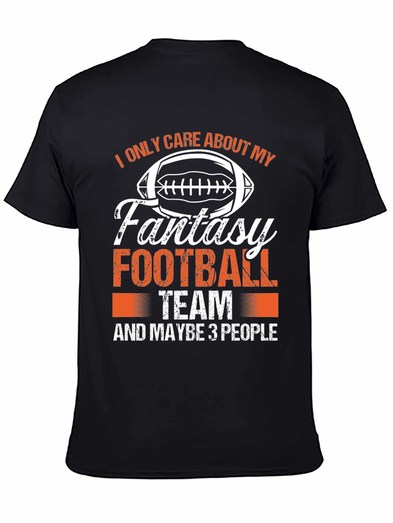 Black Fantasy Football Team T-Shirt view 4