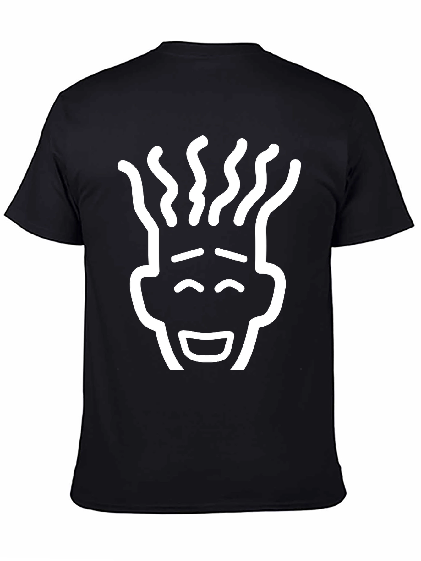 Black Black T-Shirt with Unique Graphic Print view 4