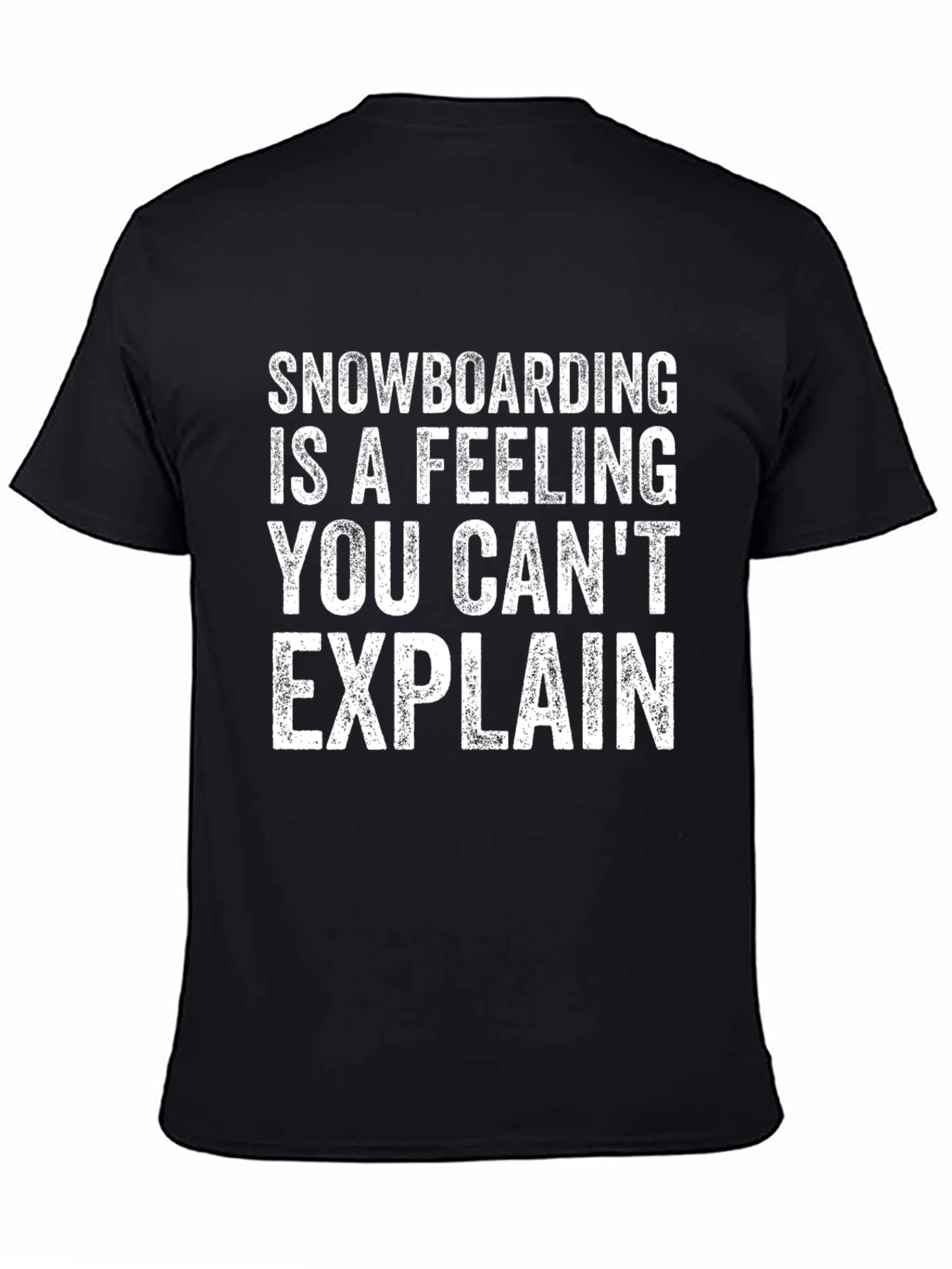 Black Snowboarding Feeling Graphic T-Shirt - Ride in Style view 4