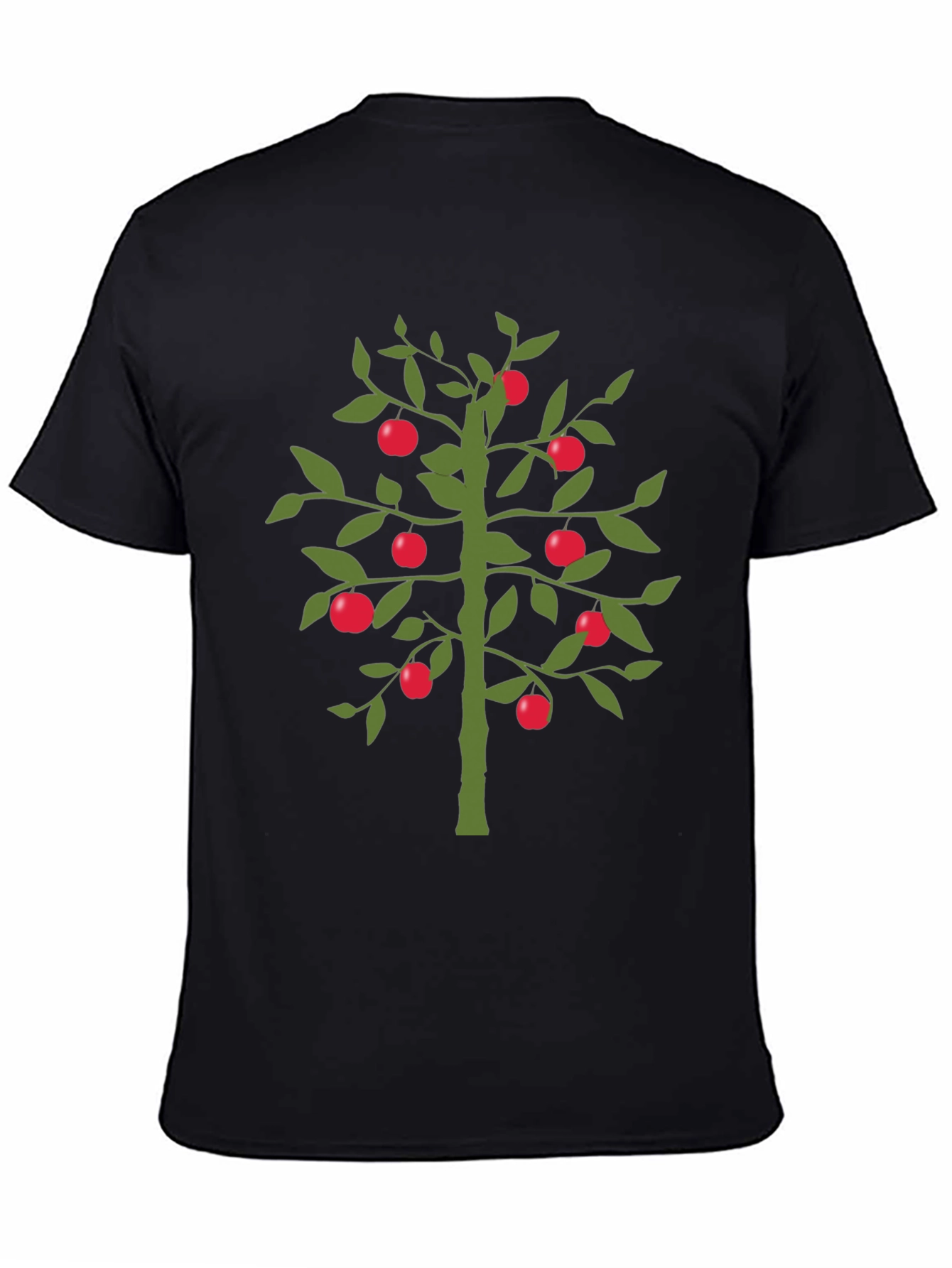 Black Apple Tree Graphic Tee - Black view 4