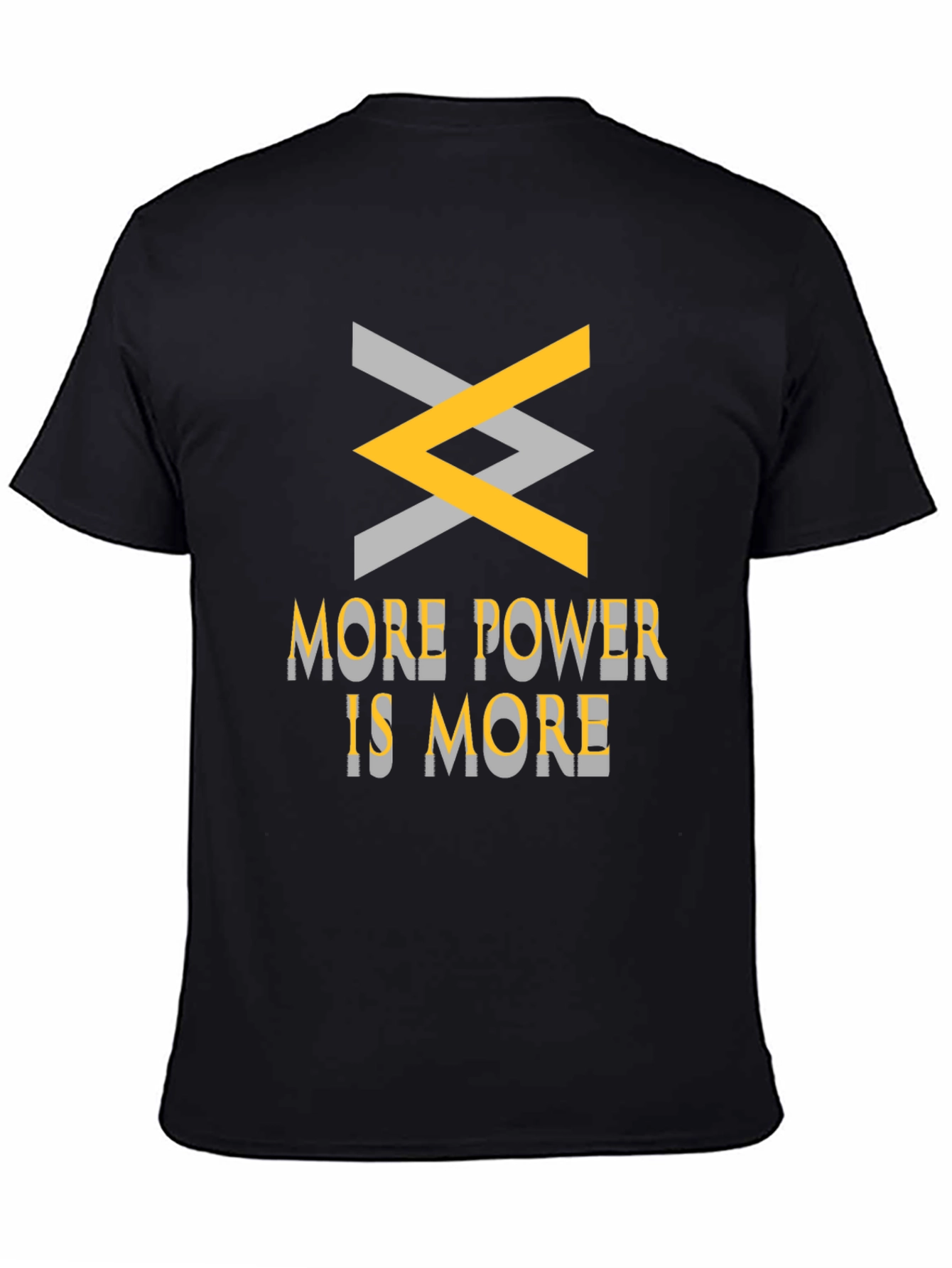 Black More Power is More Graphic Tee view 4