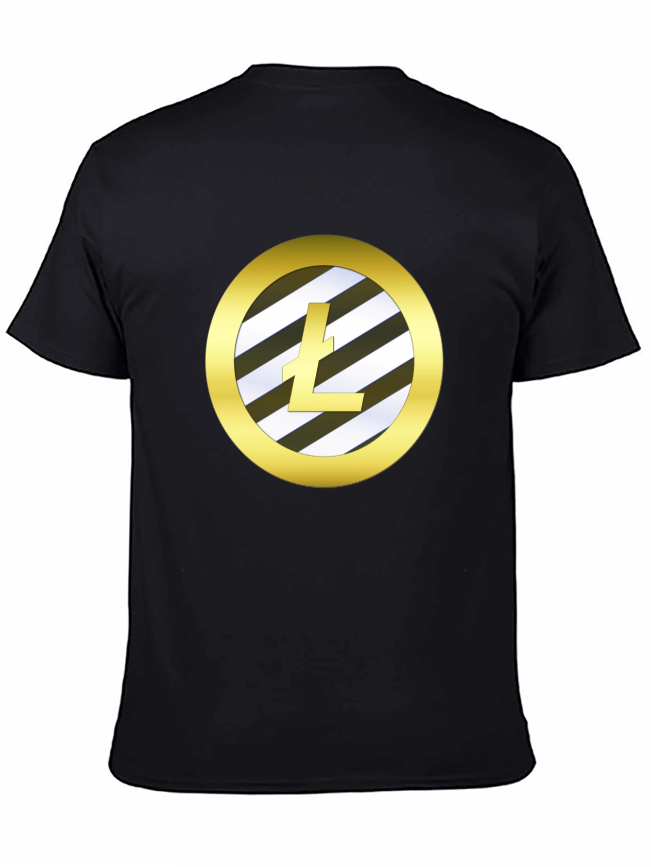Litecoin Logo Black T-Shirt Crypto Fan Apparel - 4