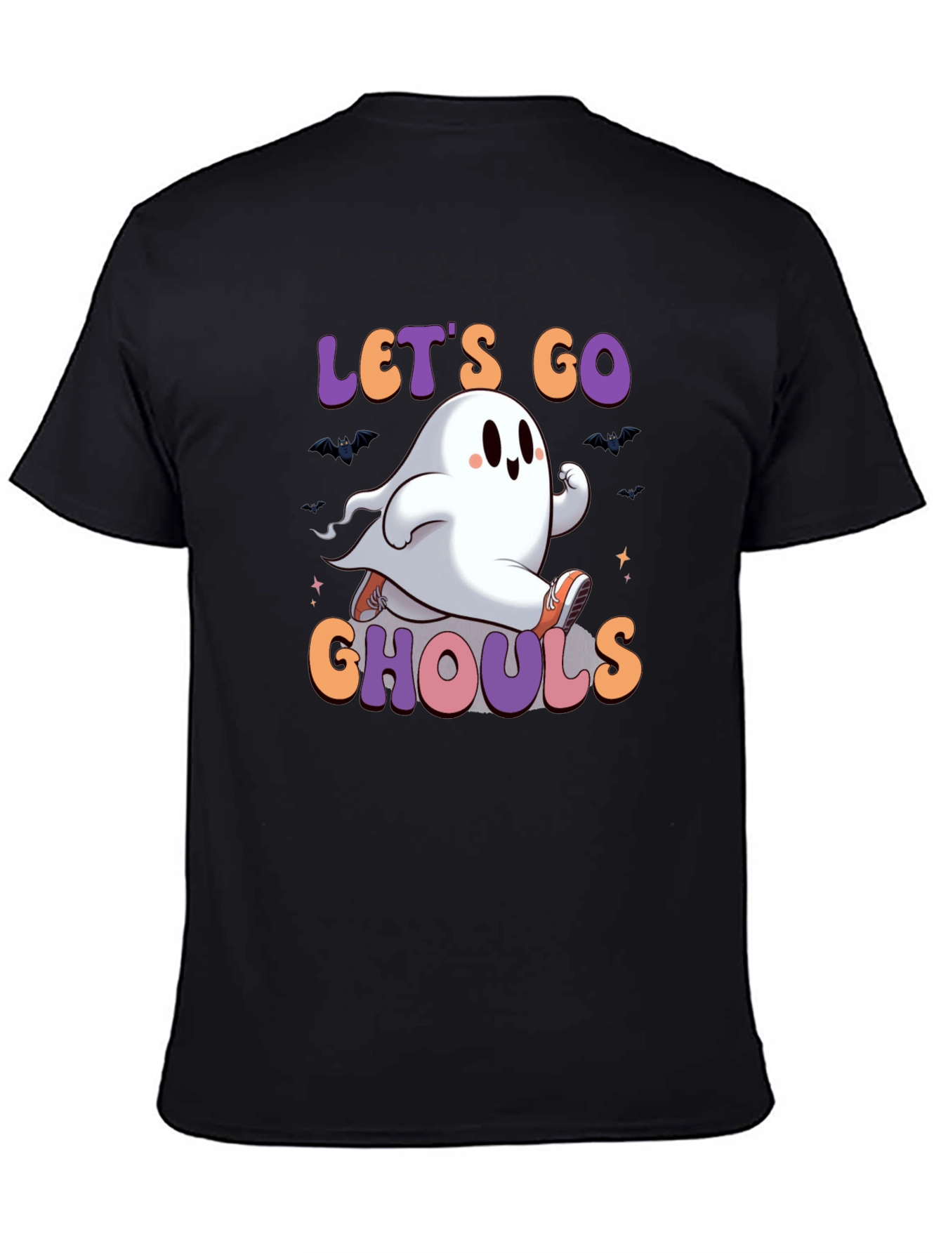 Black Let's Go Ghouls Graphic Tee view 4