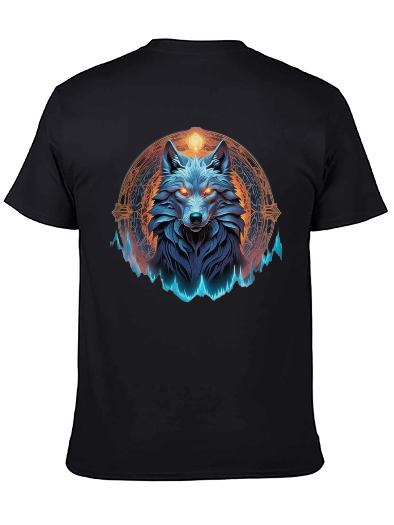 Black Mystic Wolf Graphic Tee - Black T-Shirt view 4