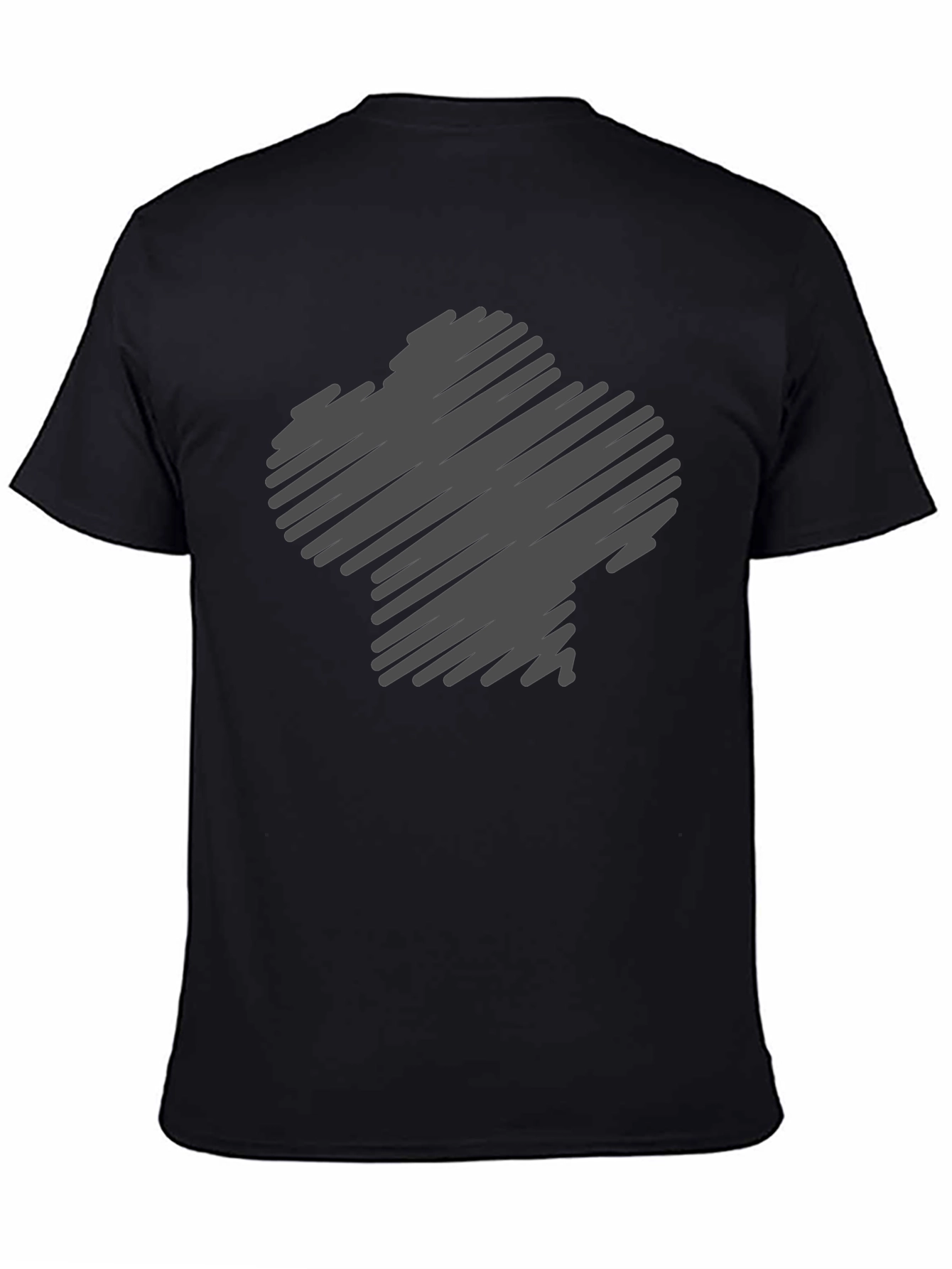 Black Black Graphic Print Tee view 4