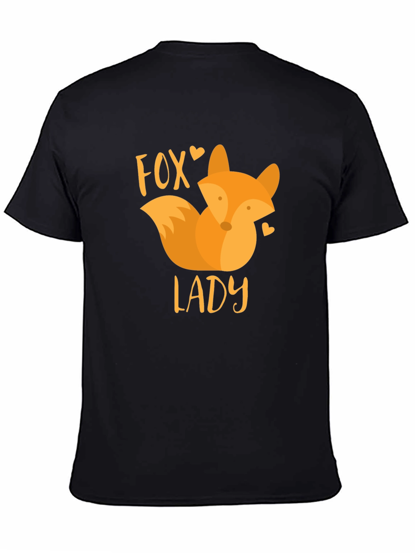 Black Fox Lady Graphic T-Shirt - Fun Animal Design view 4