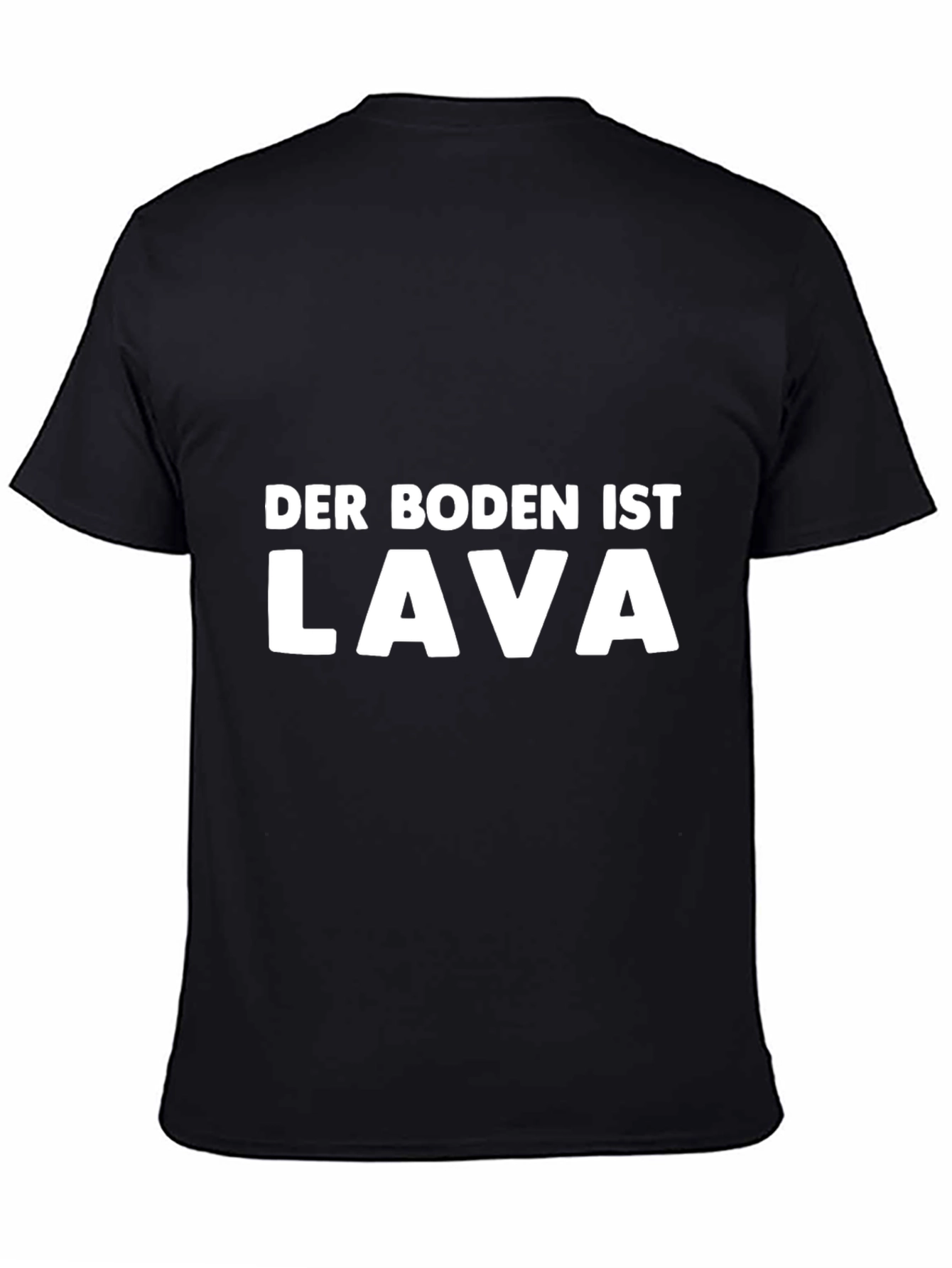 Black Der Boden Ist Lava T-Shirt - Novelty Graphic Tee view 4