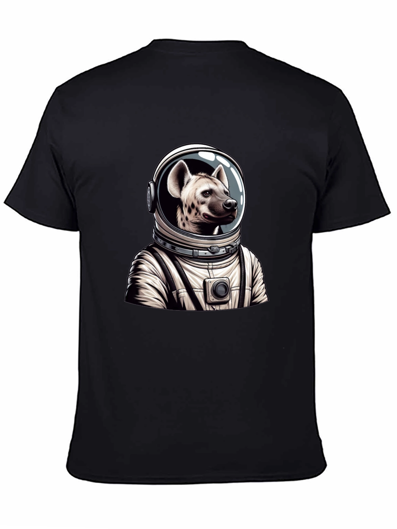 Black Hyena Astronaut Black T-Shirt view 4