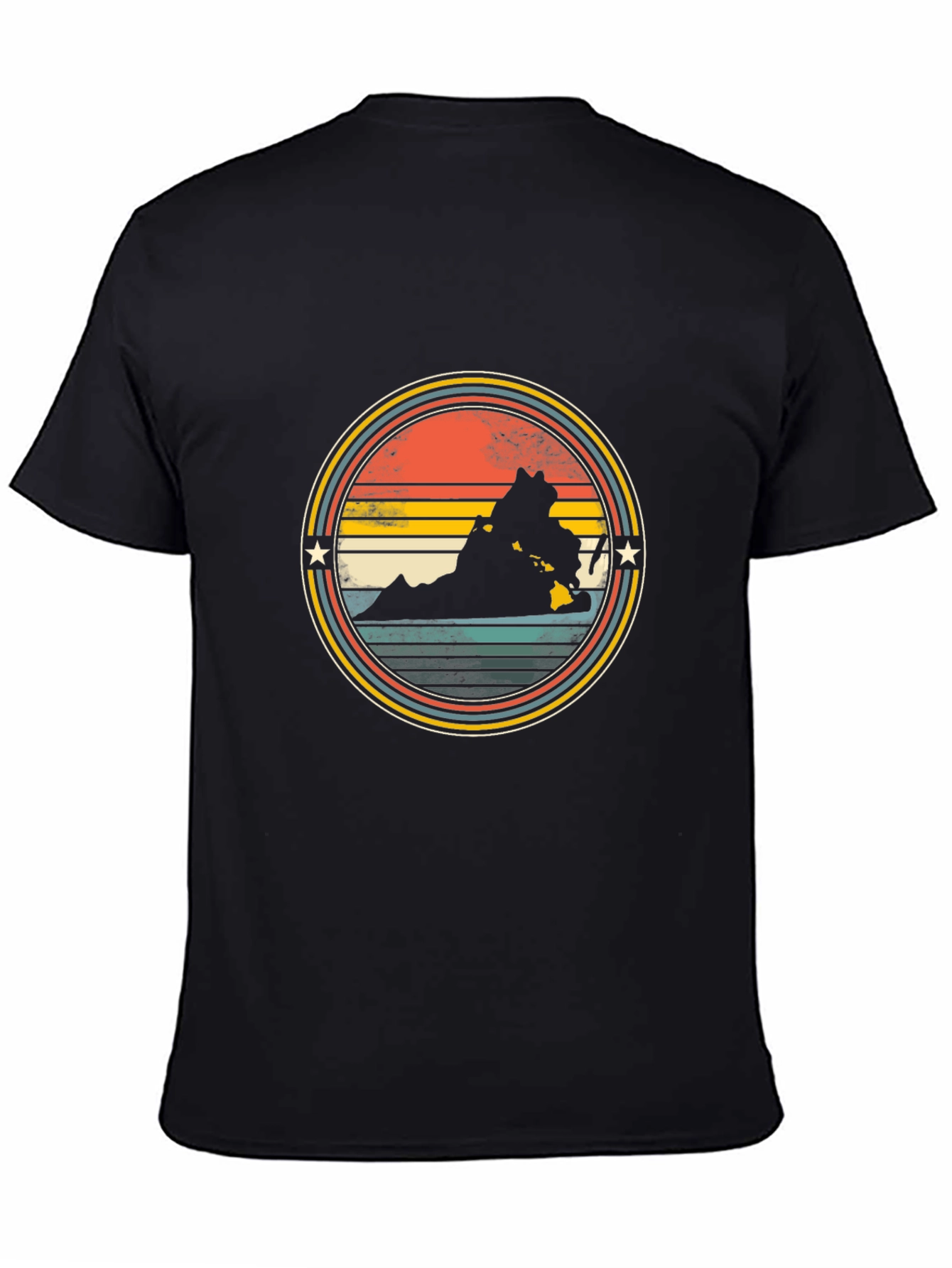 Black Retro Virginia Graphic Tee - Black view 4