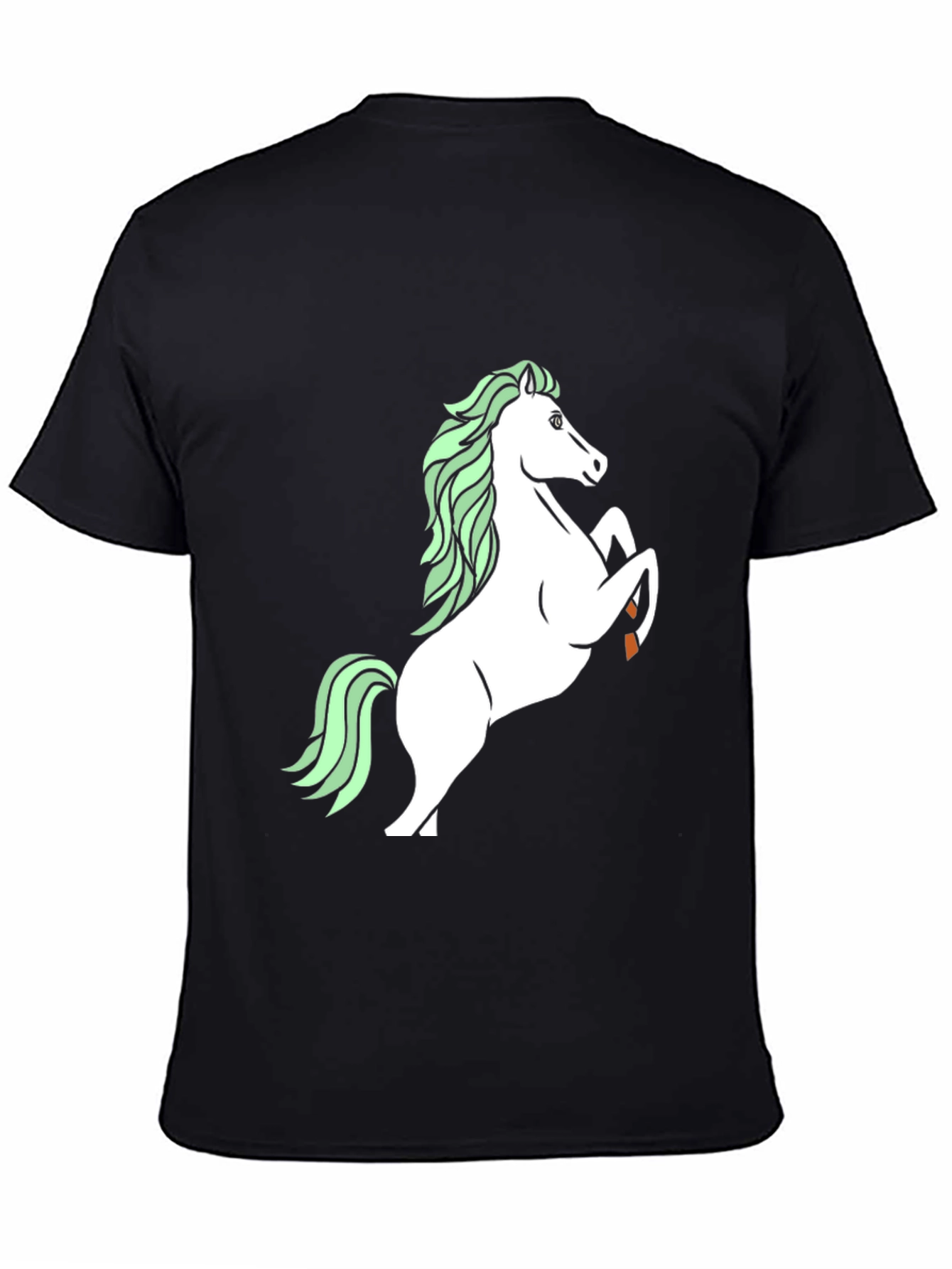 Black Unicorn Graphic Tee - Black Cotton T-Shirt view 4