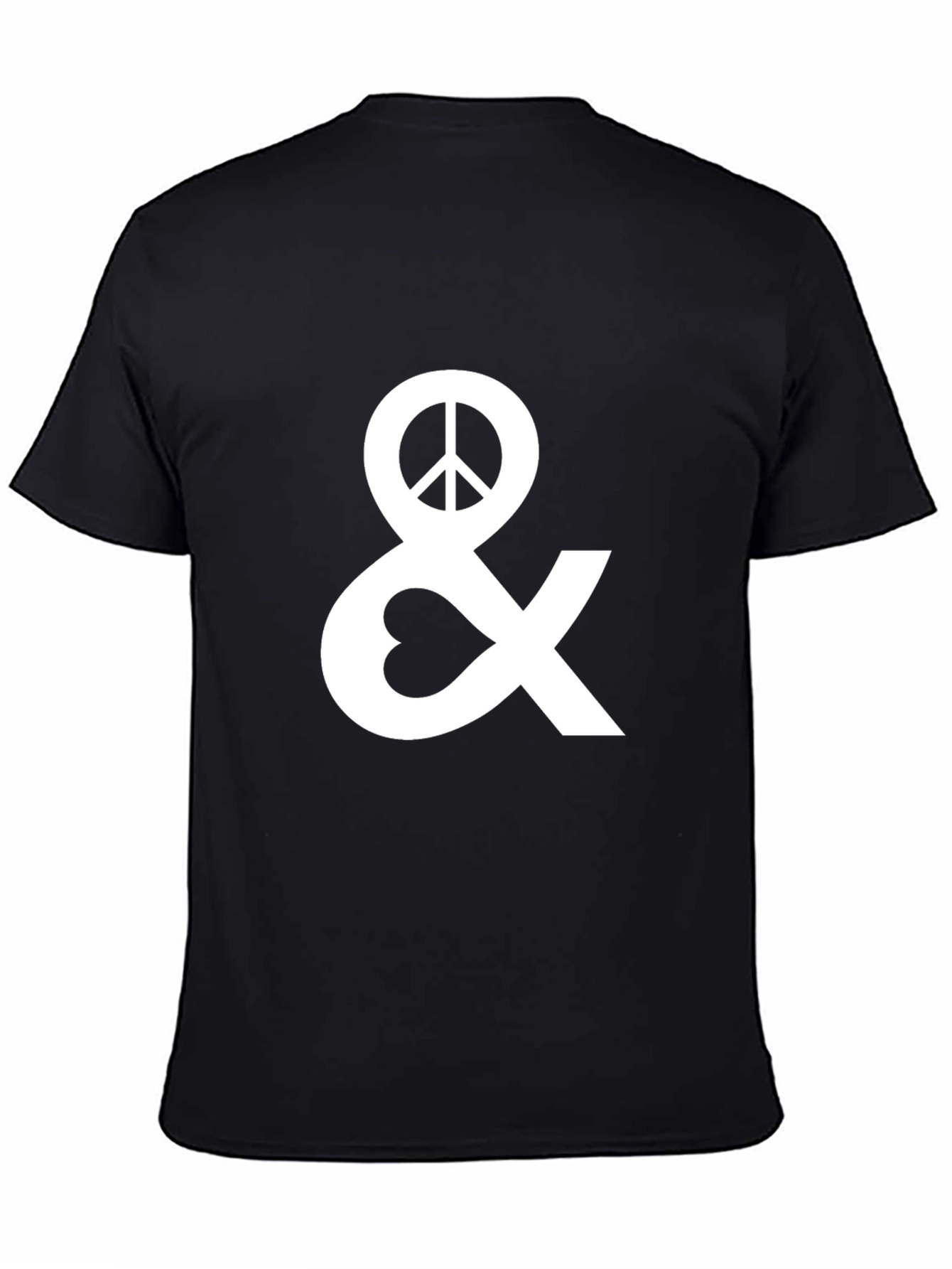 Black Peace & Love Graphic T-Shirt - Stylish & Comfortable view 4