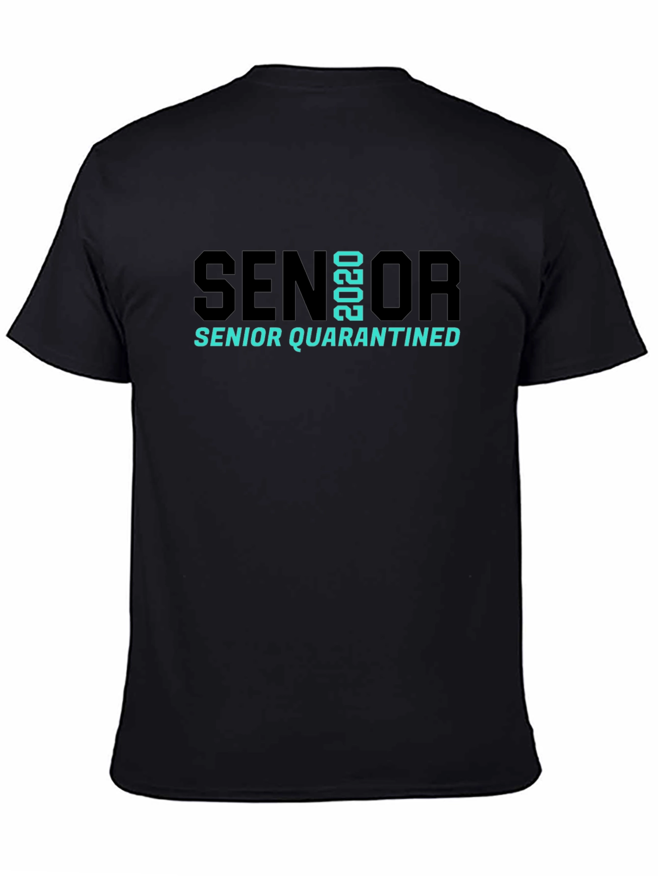 Black Senior 2020 Quarantined T-Shirt view 4