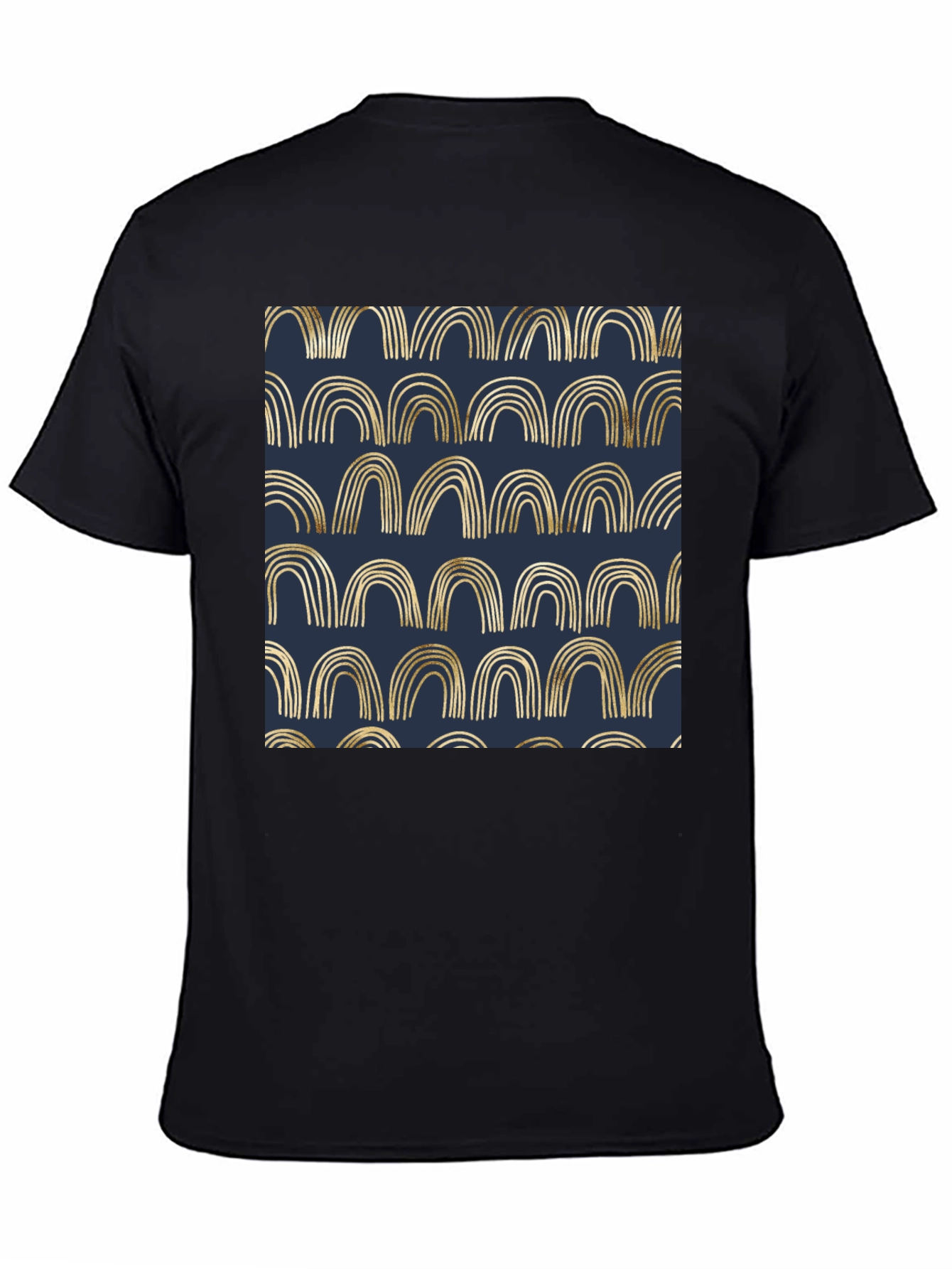 Black Gold Arches Graphic Black T-Shirt view 4