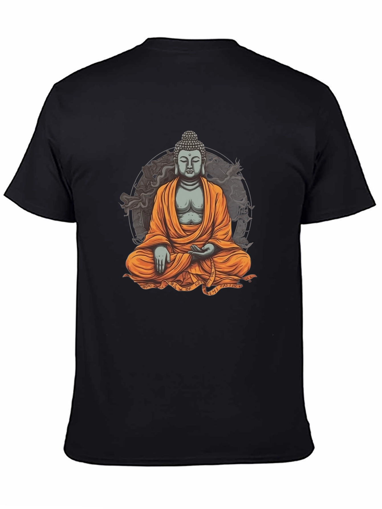 Black Buddha Graphic Black T-Shirt view 4