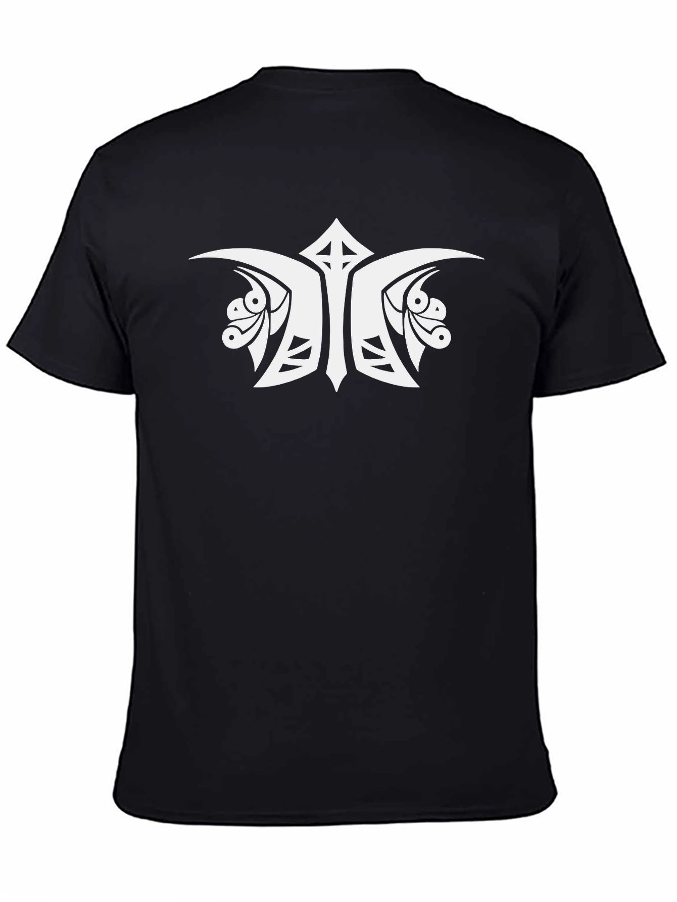 Black Tribal Graphic Black T-Shirt view 4