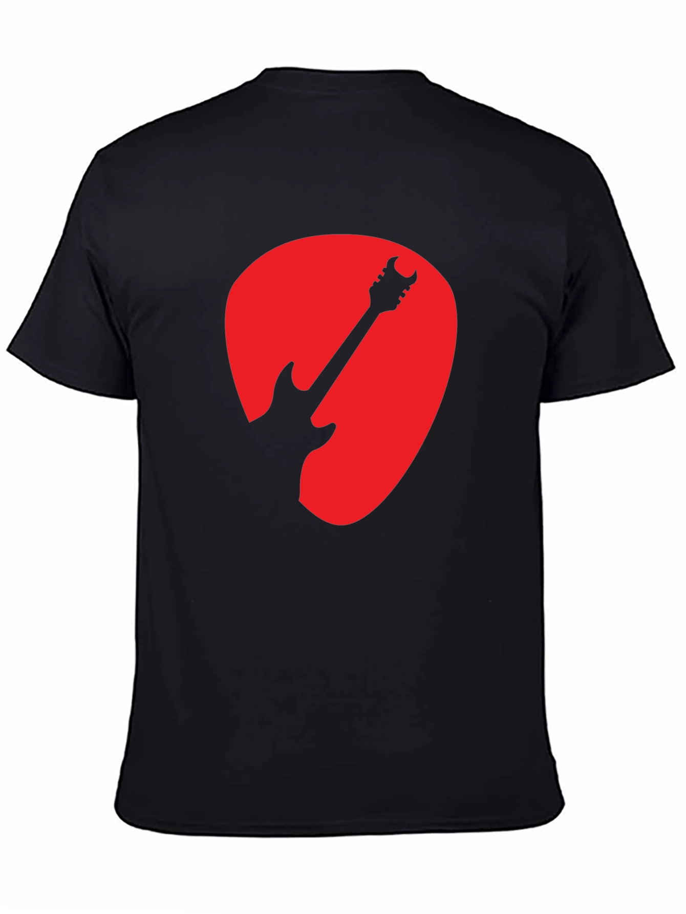 Black Guitar Pick Graphic T-Shirt - Music Lover Tee view 4