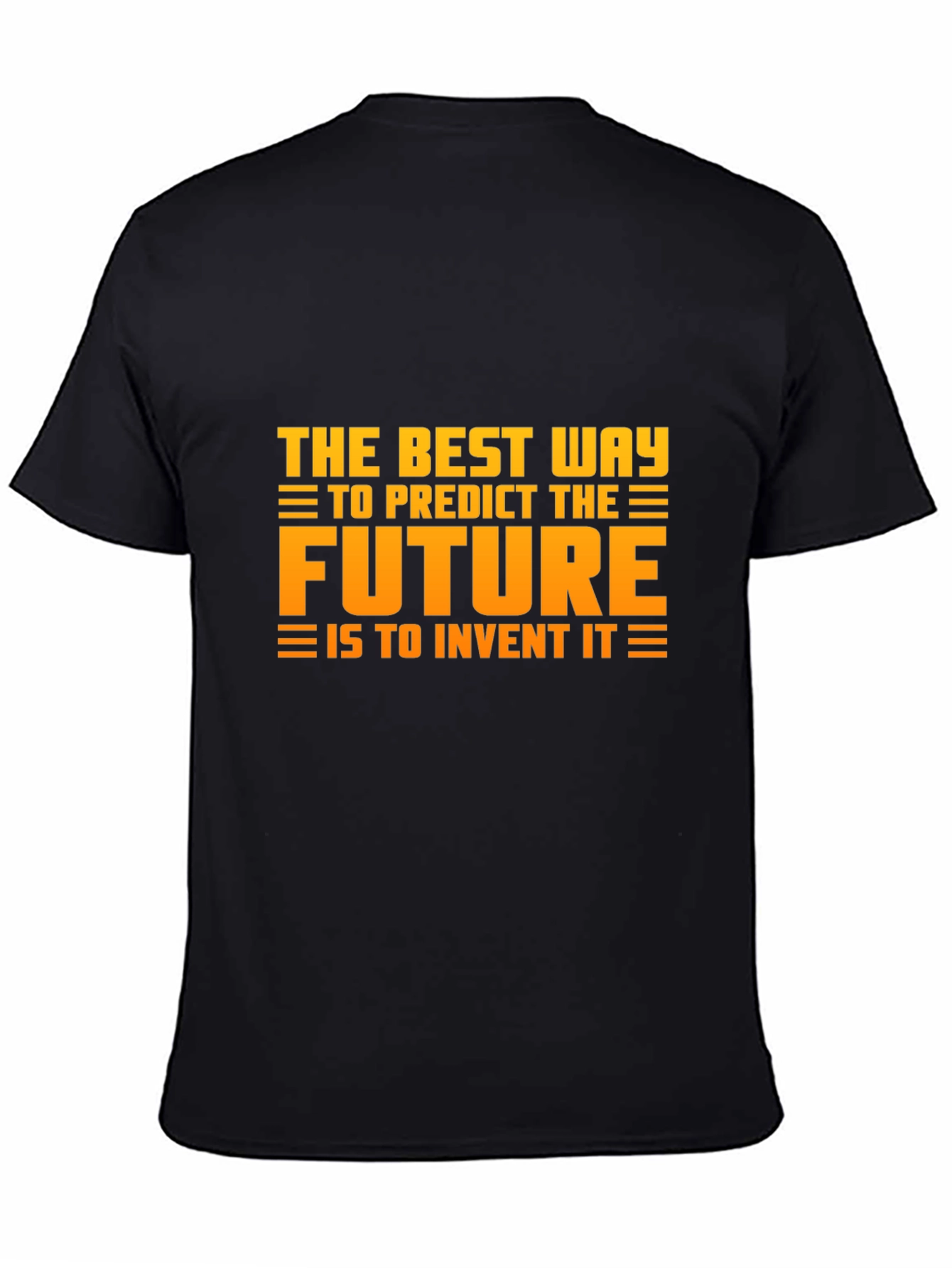 Black Invent The Future T-Shirt - Inspiring Quote Graphic Tee view 4