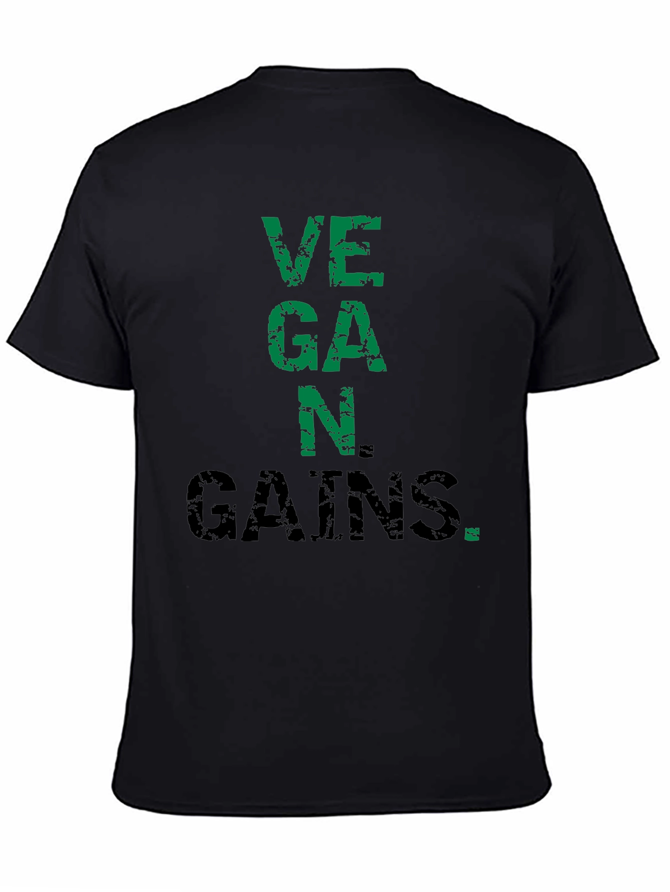 Vegan Gains Graphic Tee - Black - 4
