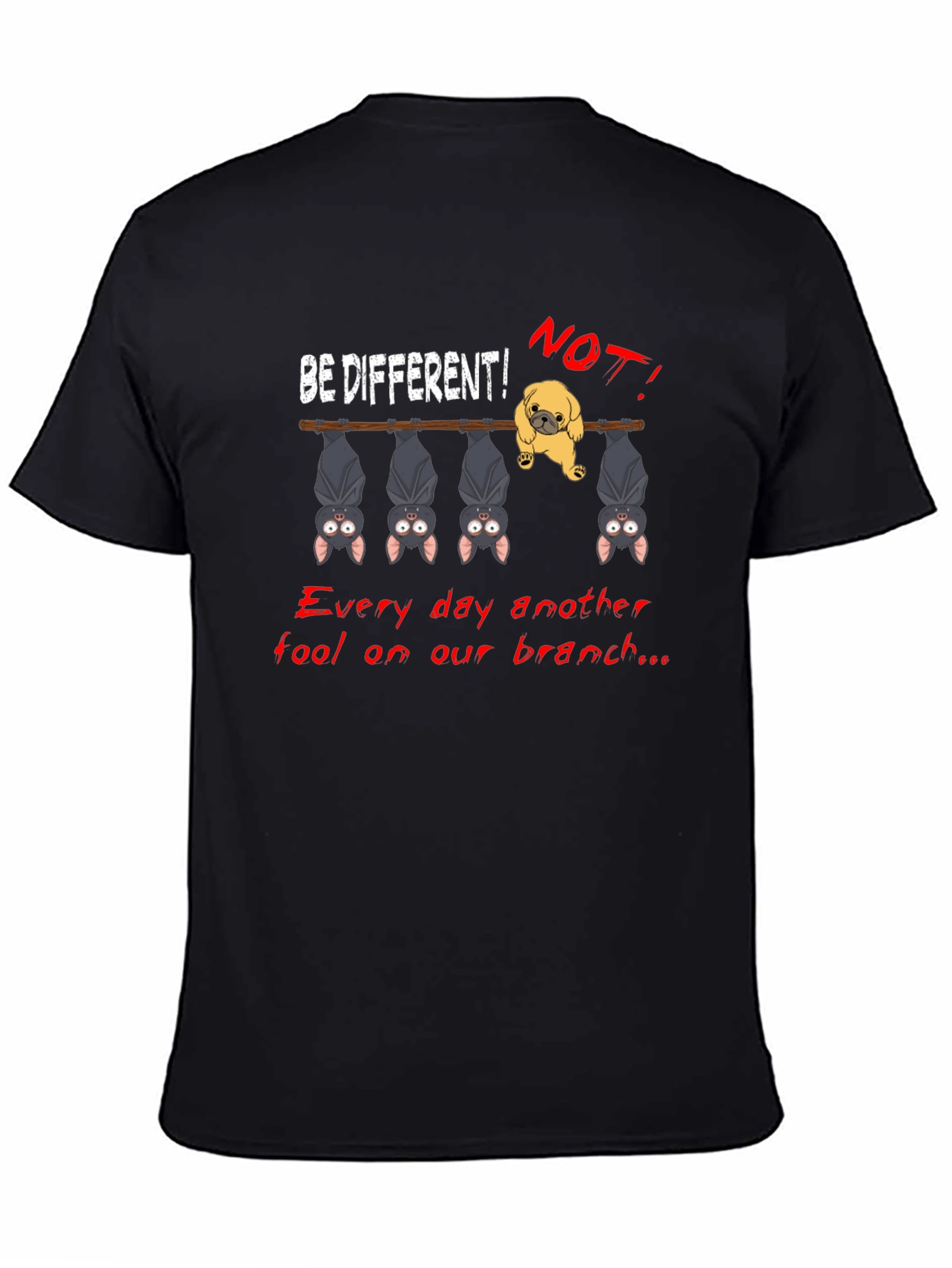 Black Be Different Graphic T-Shirt view 4
