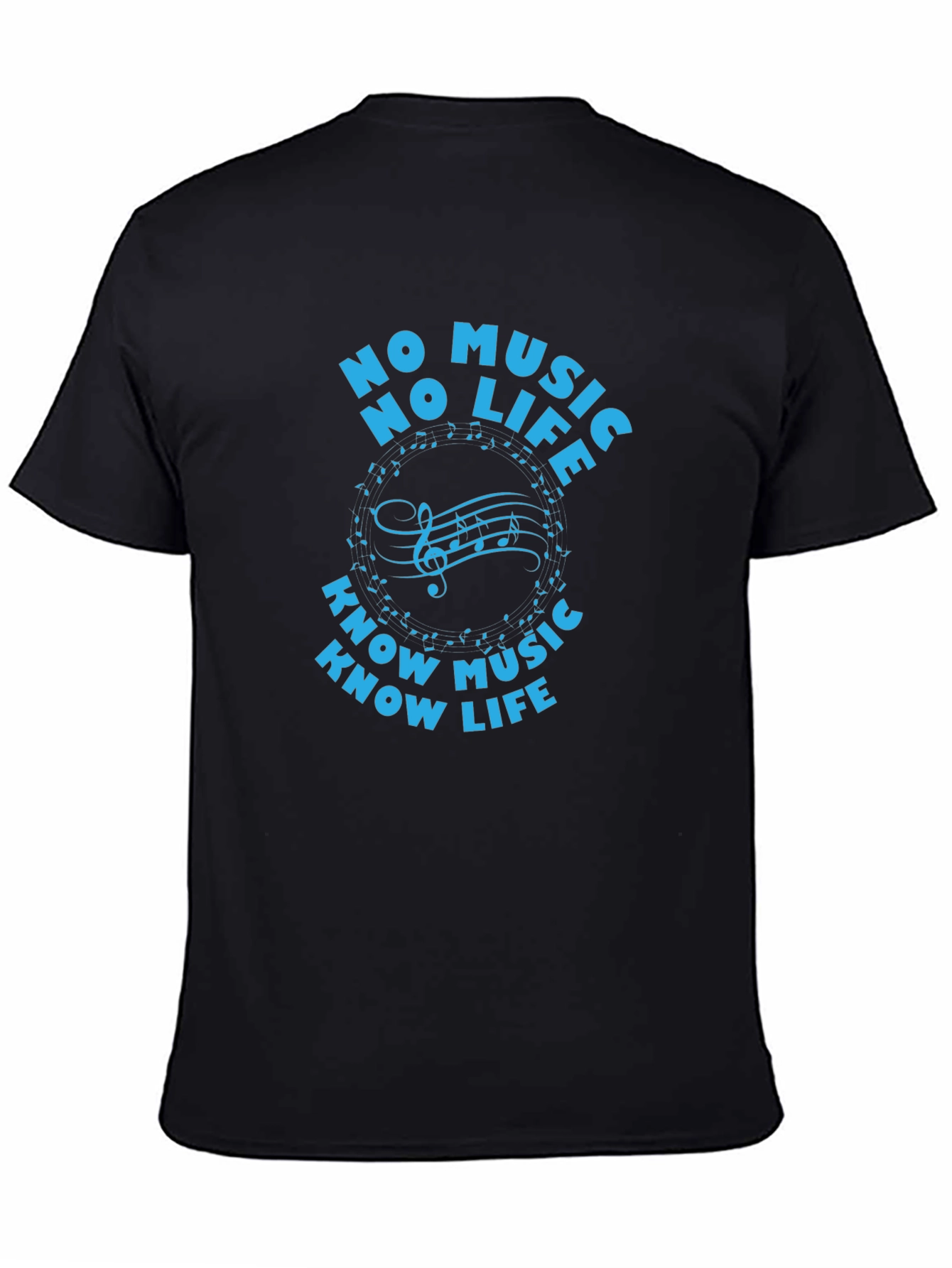Black No Music No Life Graphic Tee - Black view 4