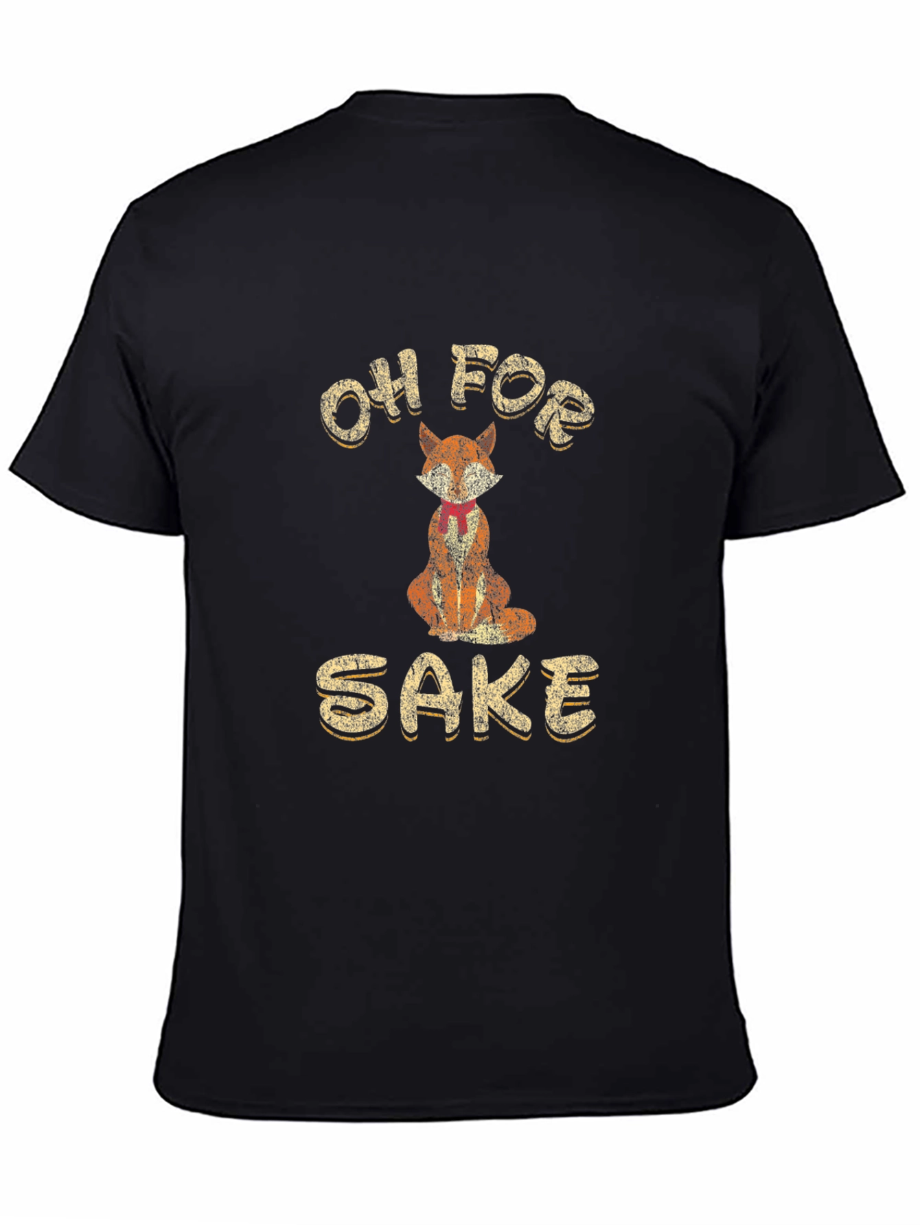 Black Oh For Fox Sake T-Shirt - Novelty Animal Tee view 4