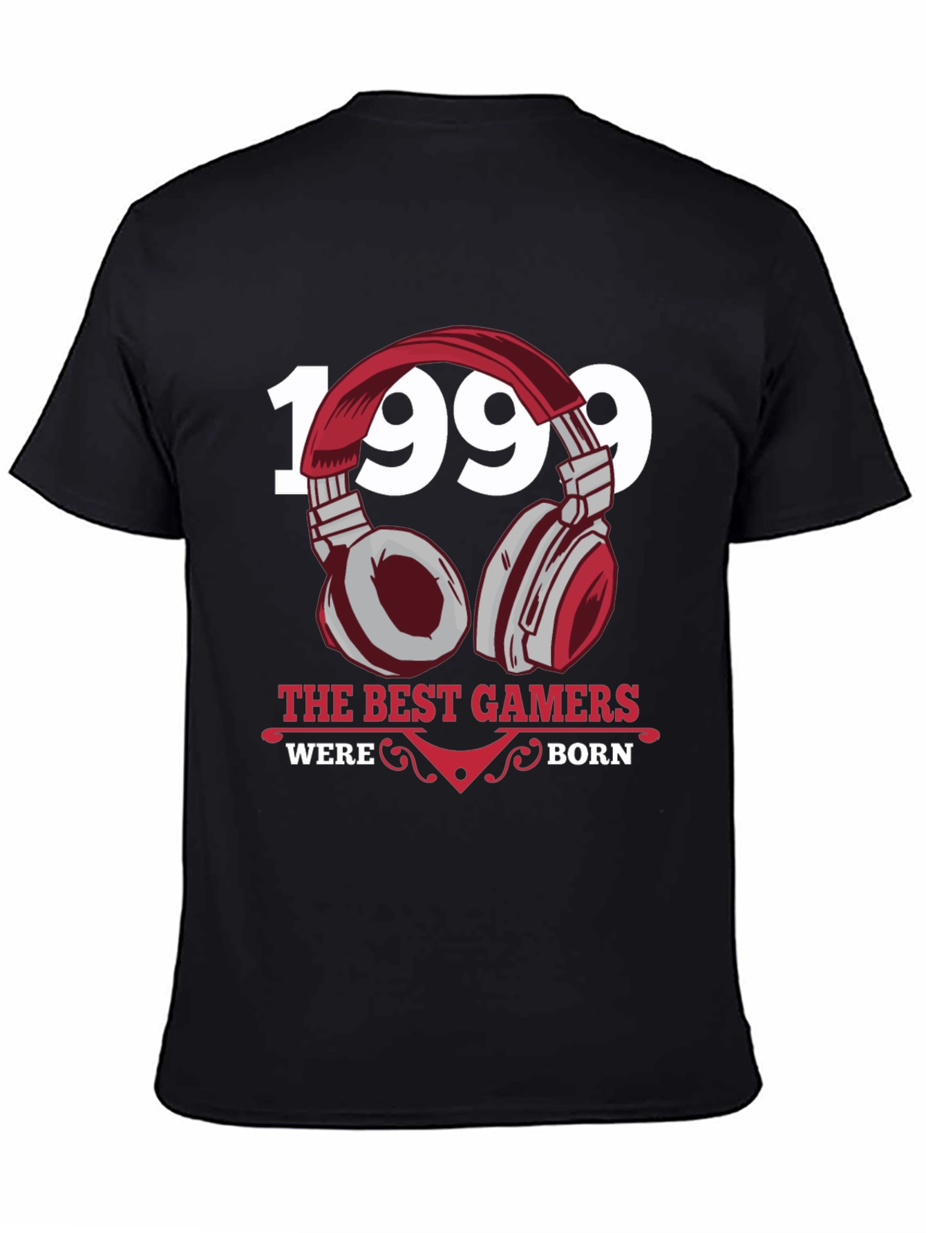 Black 1999 Best Gamers Born T-Shirt view 4