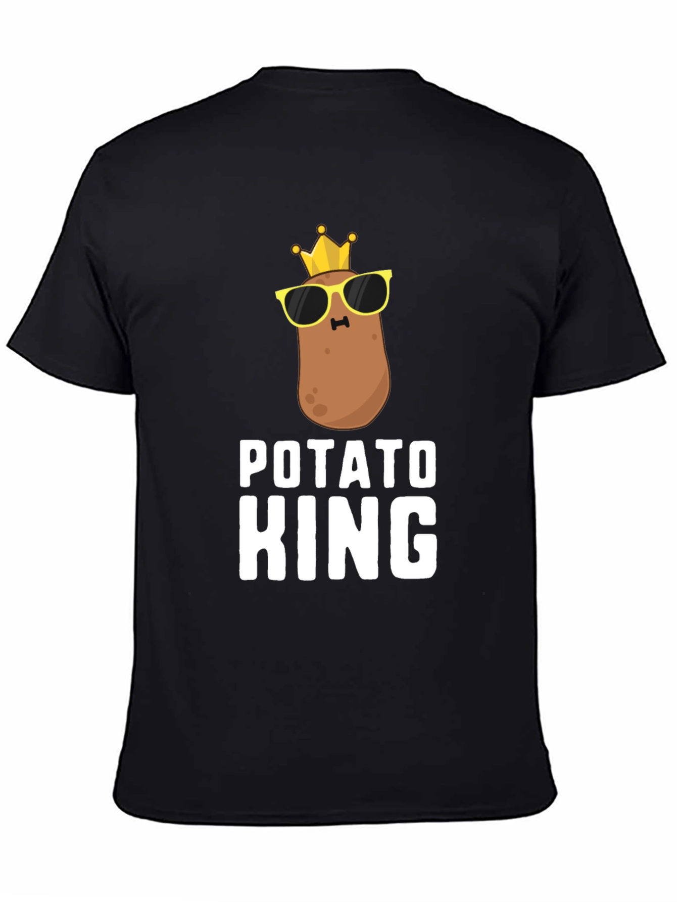 Black Potato King T-Shirt - Funny Graphic Tee view 4