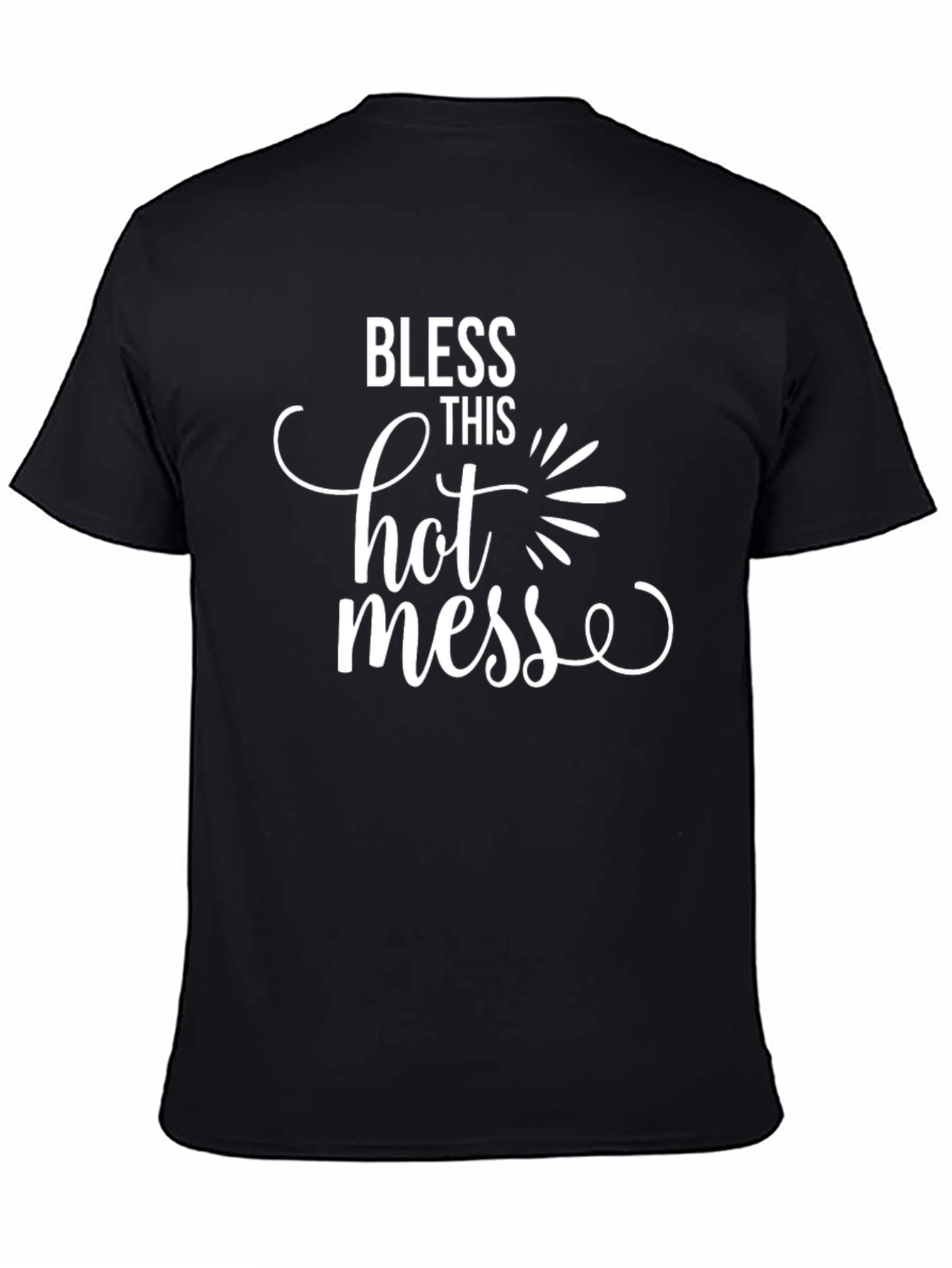 Black Bless This Hot Mess Graphic Tee view 4