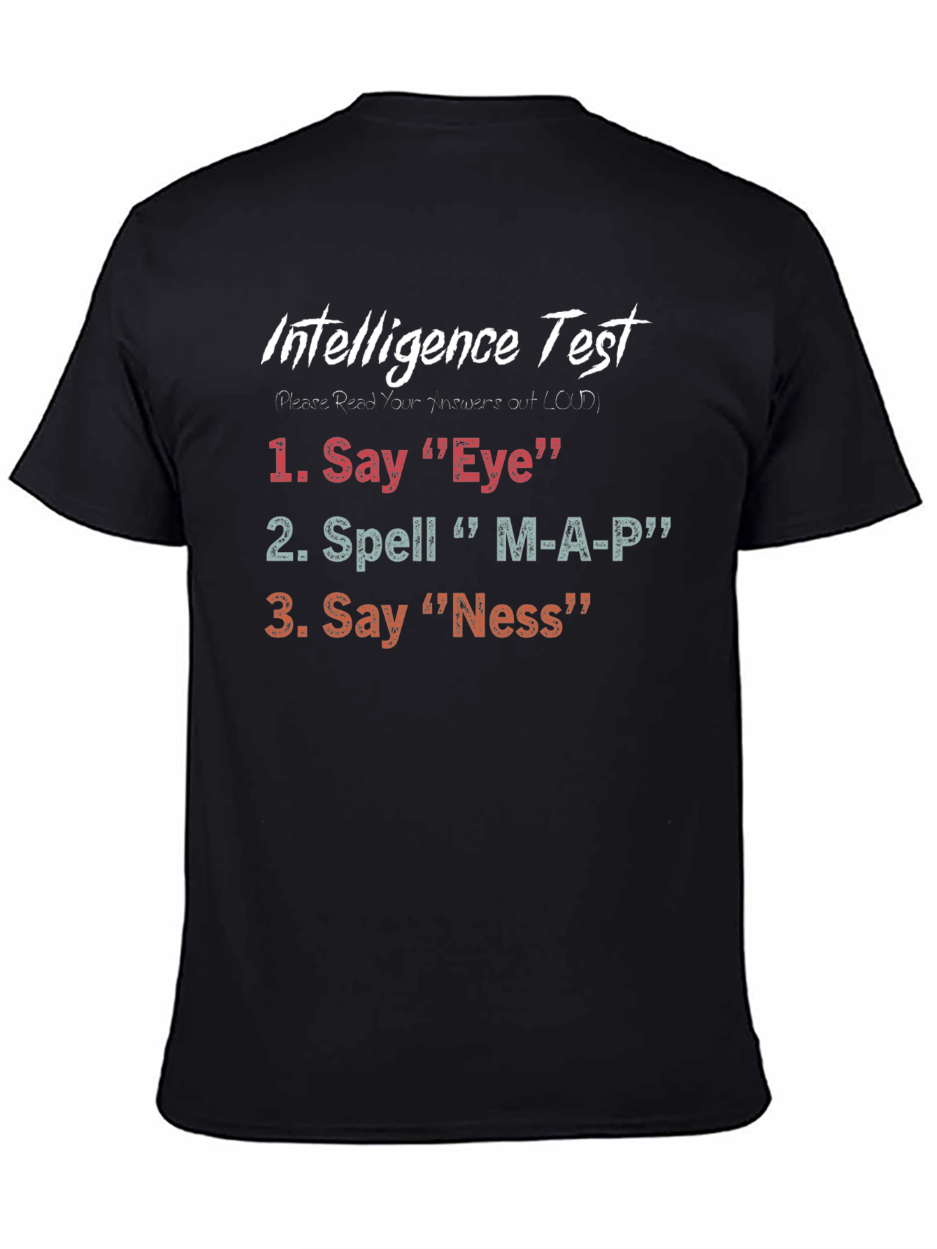 Black Intelligence Test Graphic Tee view 4