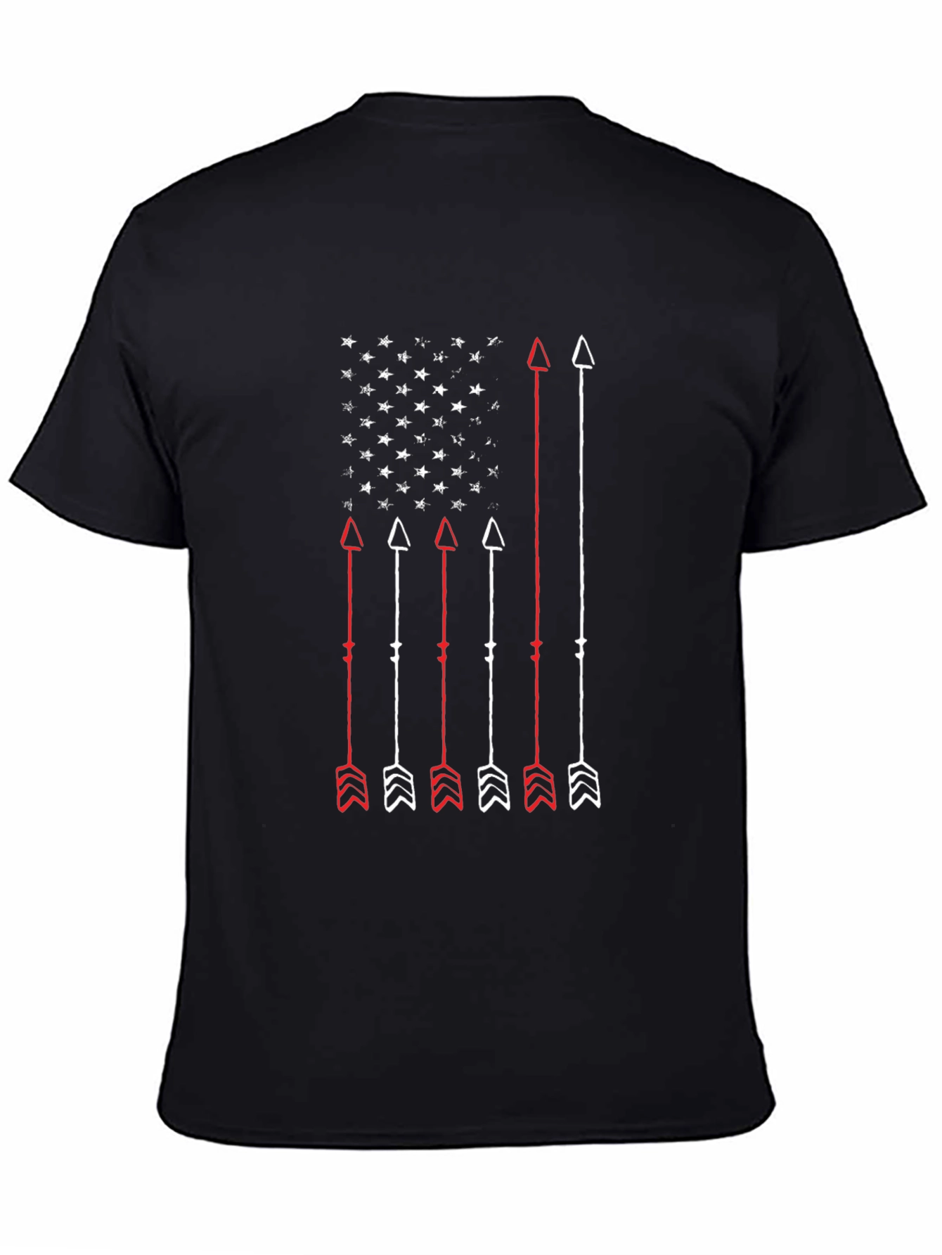 Black Arrow Flag Graphic Tee - Patriotic Archery Design view 4