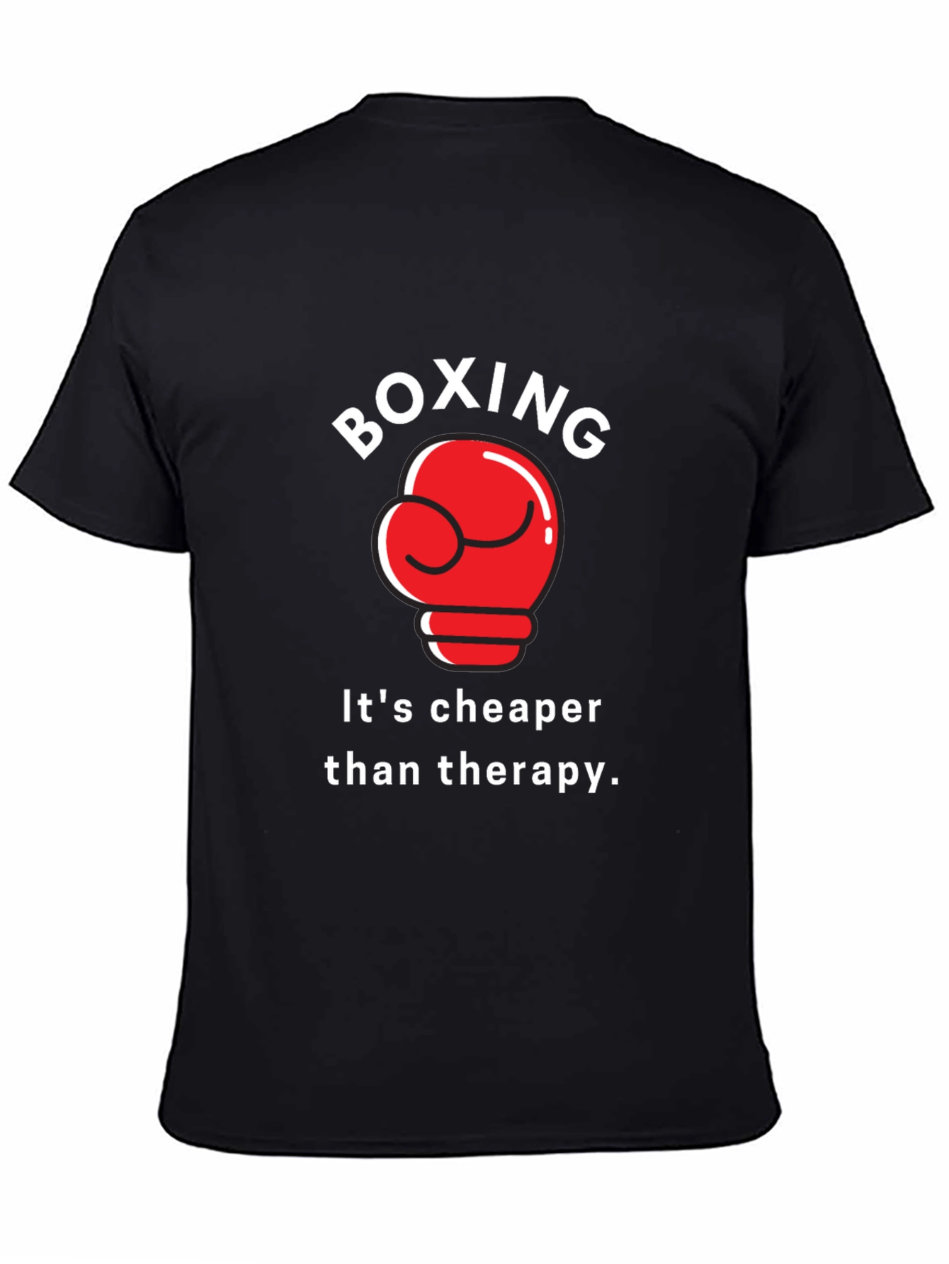 Black Boxing Therapy Graphic T-Shirt view 4