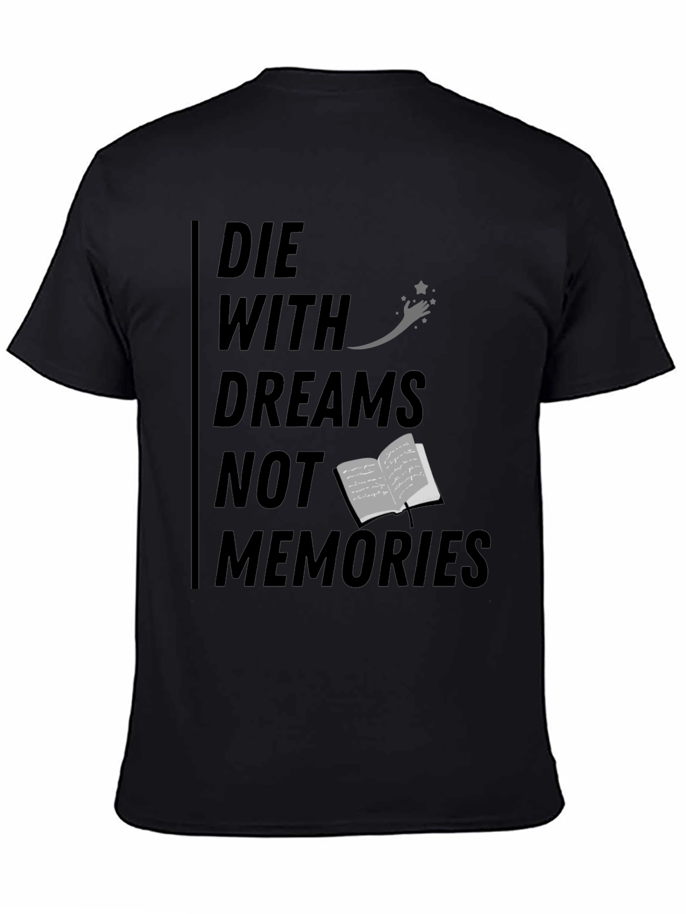 Black Die With Dreams Graphic T-Shirt view 4