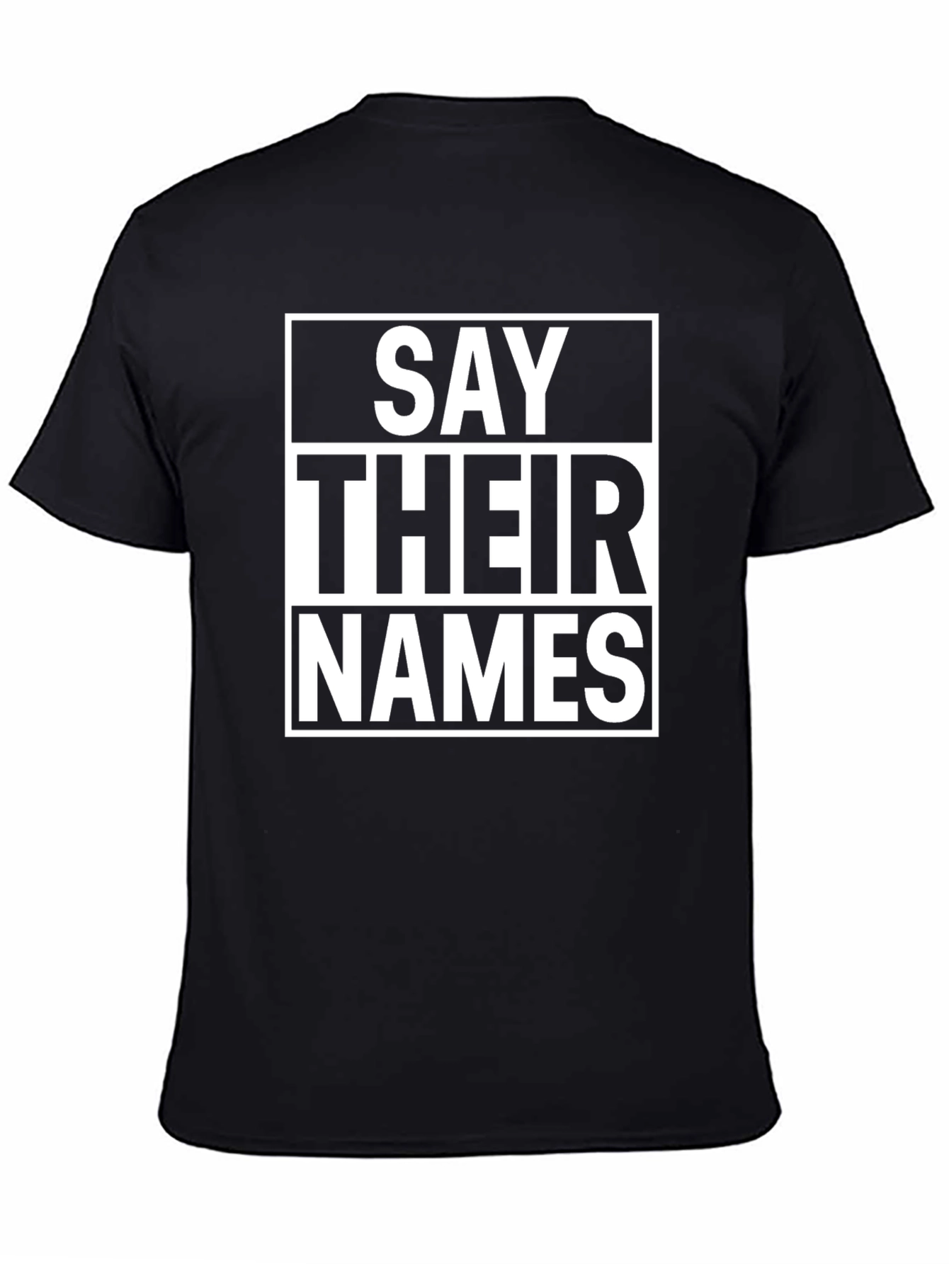Black Say Their Names T-Shirt - Black Graphic Tee view 4