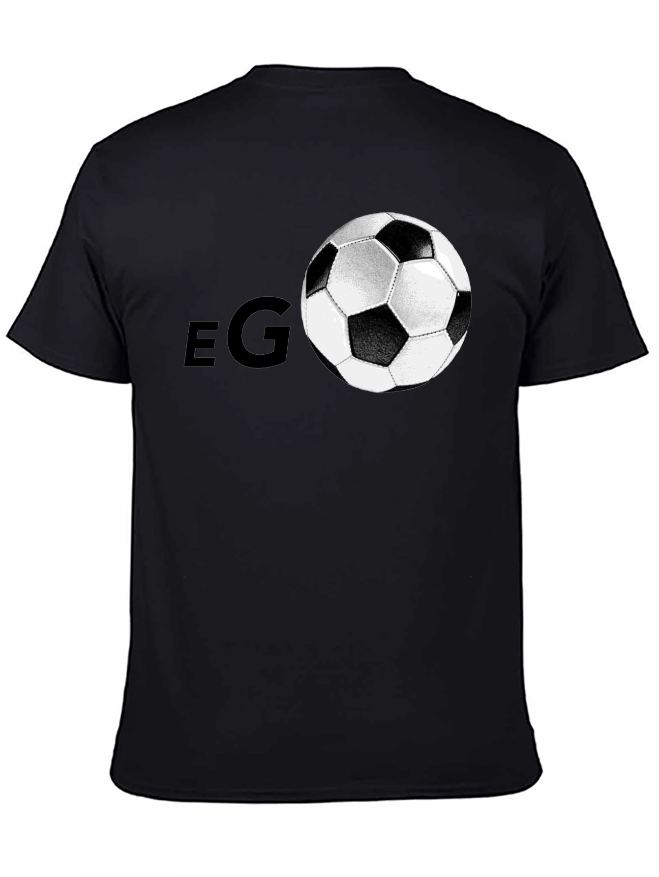 Black Soccer Fan Black Graphic Tee view 4