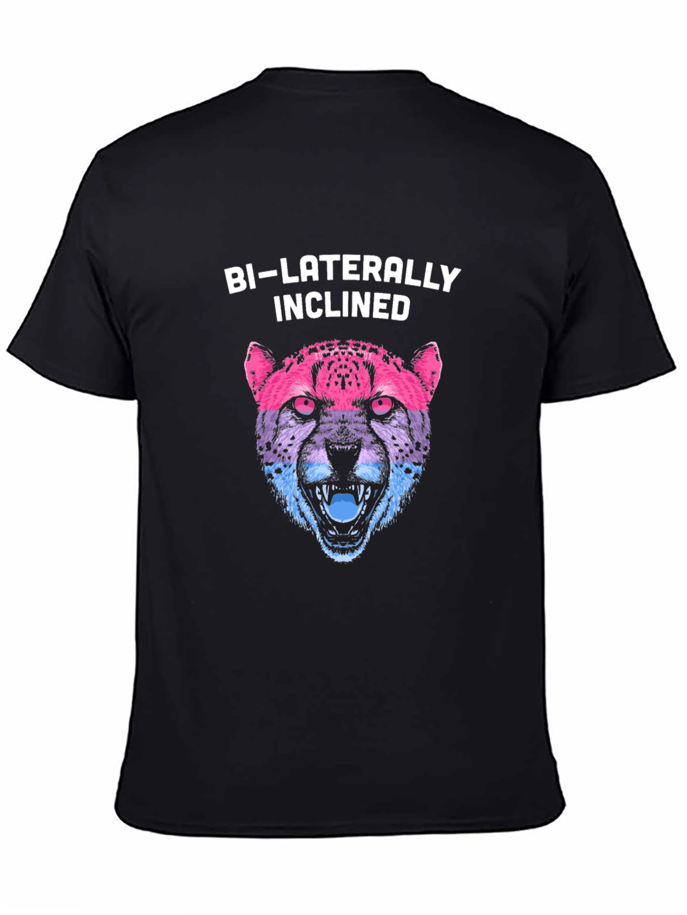 Black Bi-laterally Inclined Cheetah Tee view 4