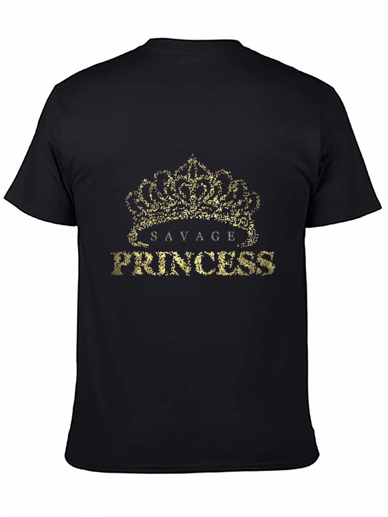 Black Savage Princess Crown Graphic Tee - Black view 4