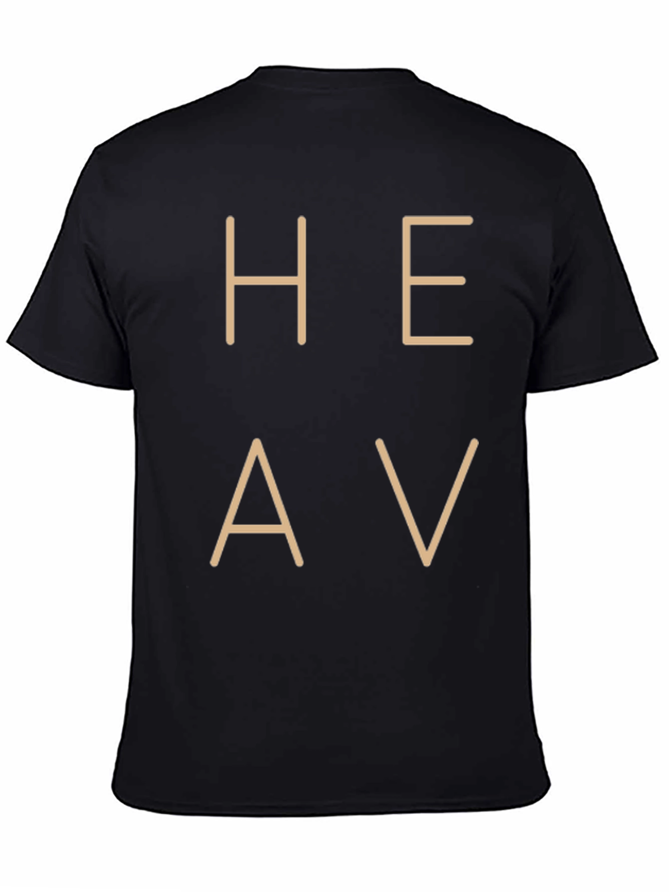Black Modern Graphic Tee - HEAV Design view 4