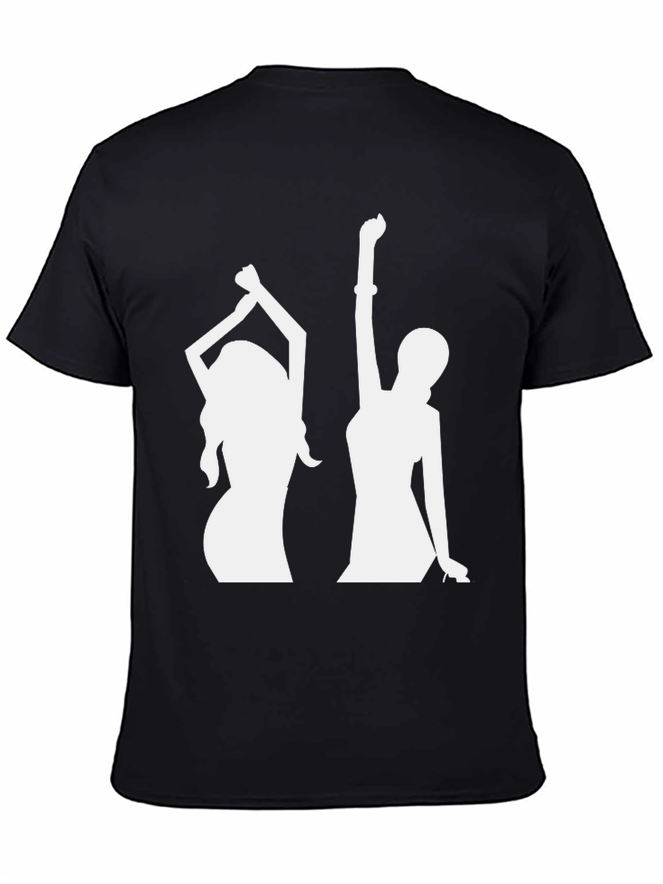 Black Silhouette Dance Graphic Black Tee view 4