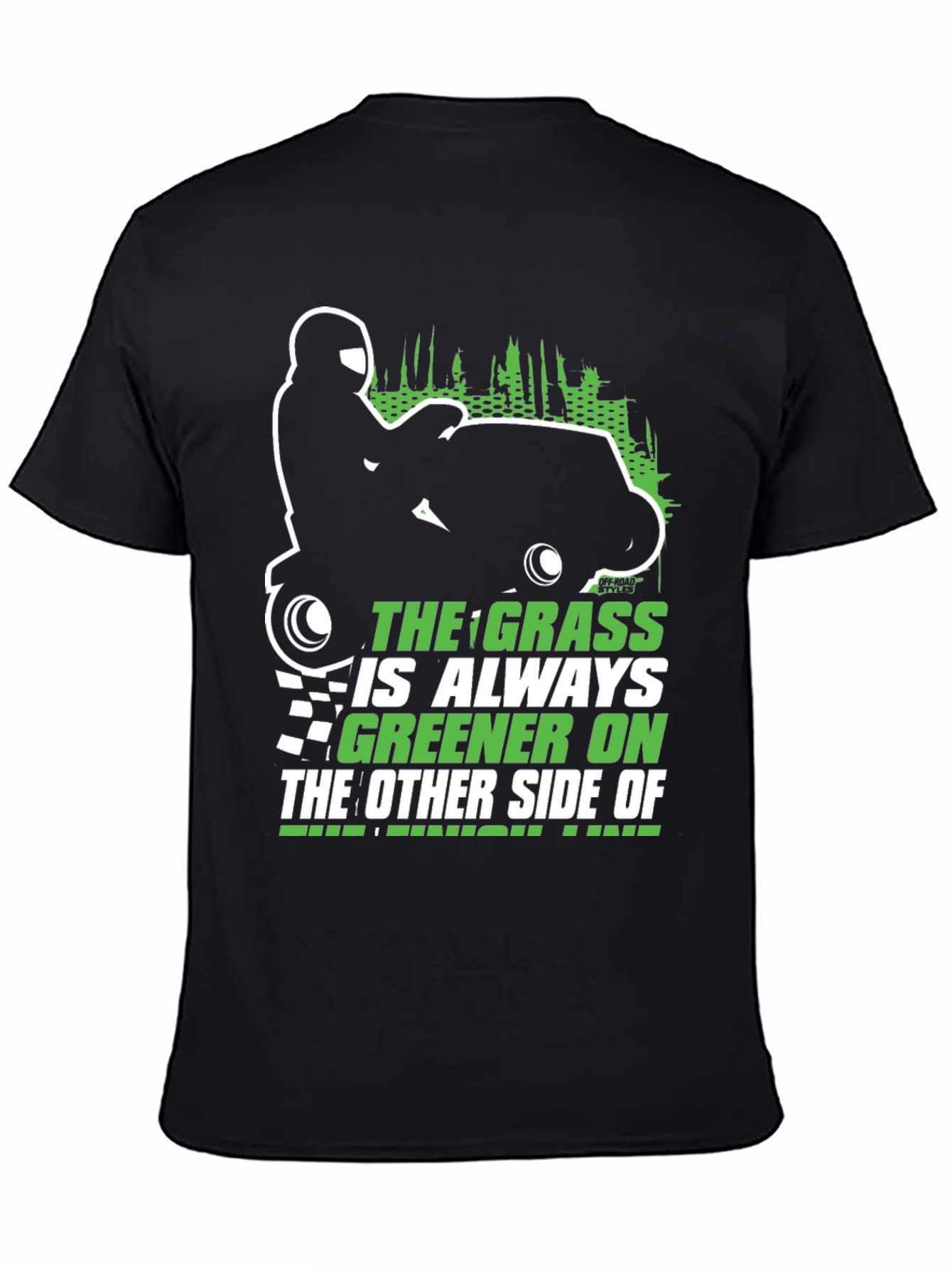 Black The Grass is Always Greener T-Shirt view 4