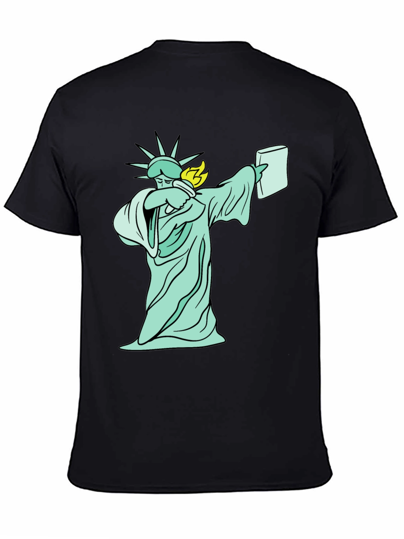 Black Dabbing Statue of Liberty T-Shirt - Funny Design view 4