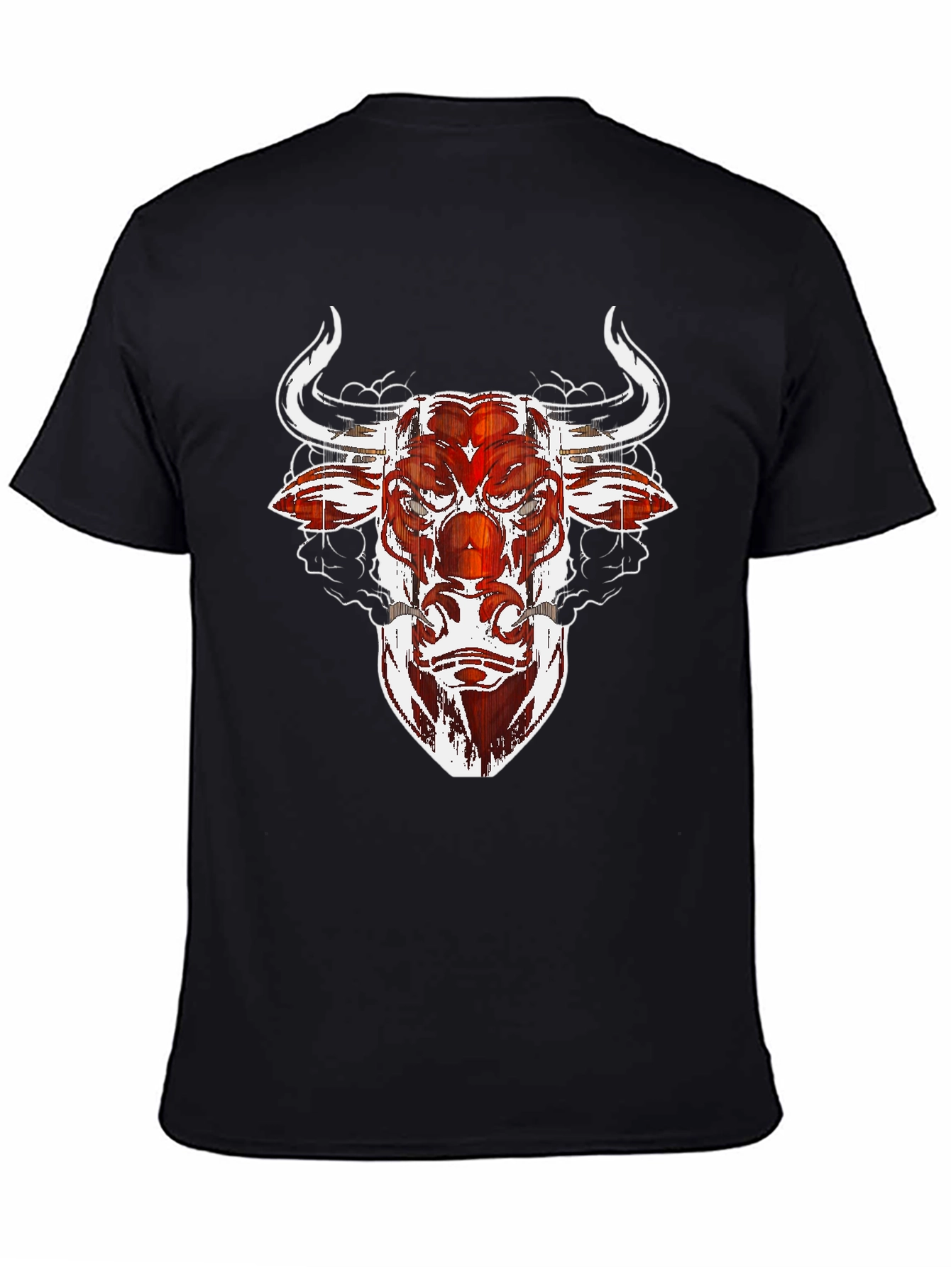Black Bull Graphic Tee - Black Cotton Blend view 4