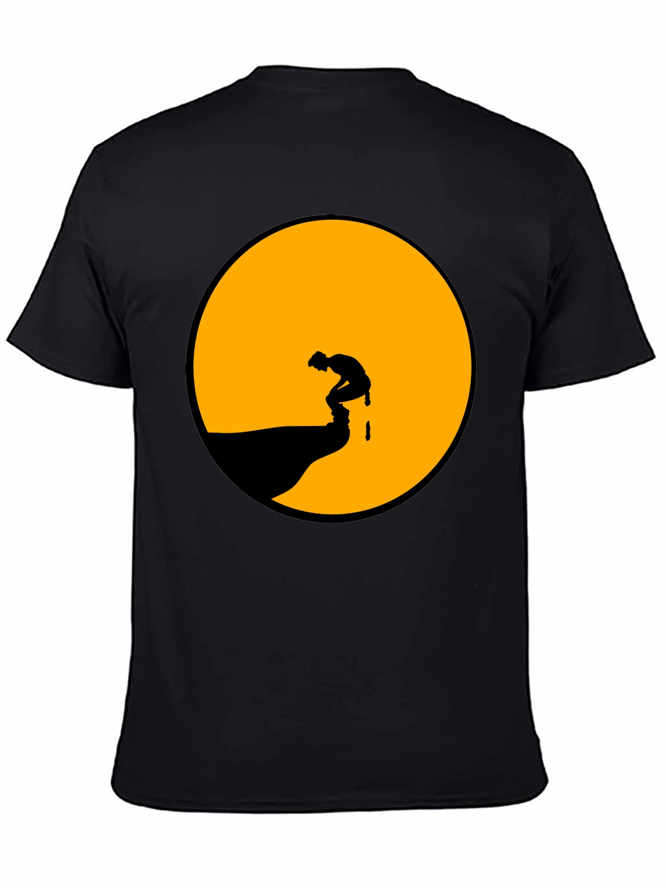 Black Silhouette Mooning T-Shirt - Graphic Tee view 4